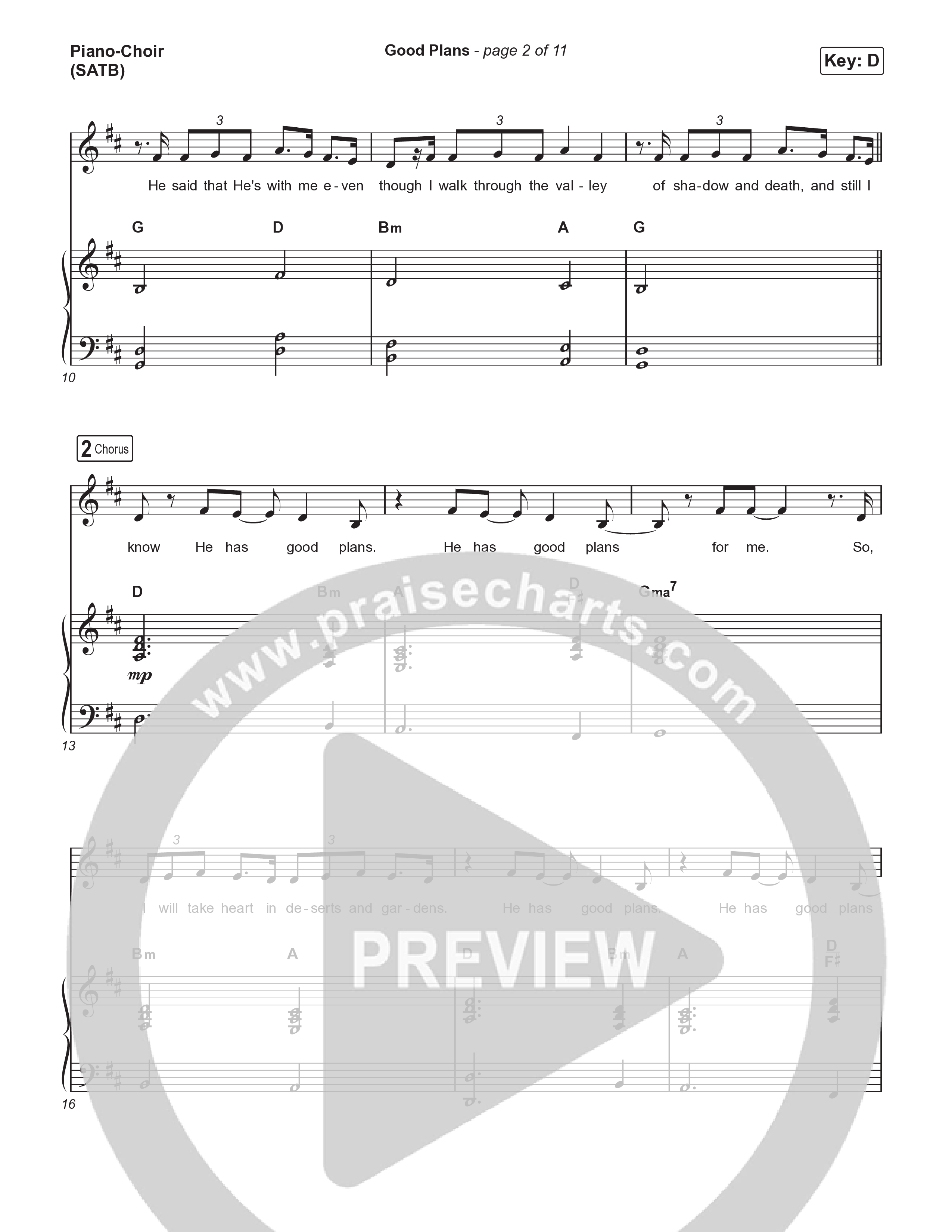 Good Plans (Choral Anthem SATB) Piano/Vocal (SATB) (Red Rocks Worship / Arr. Luke Gambill)