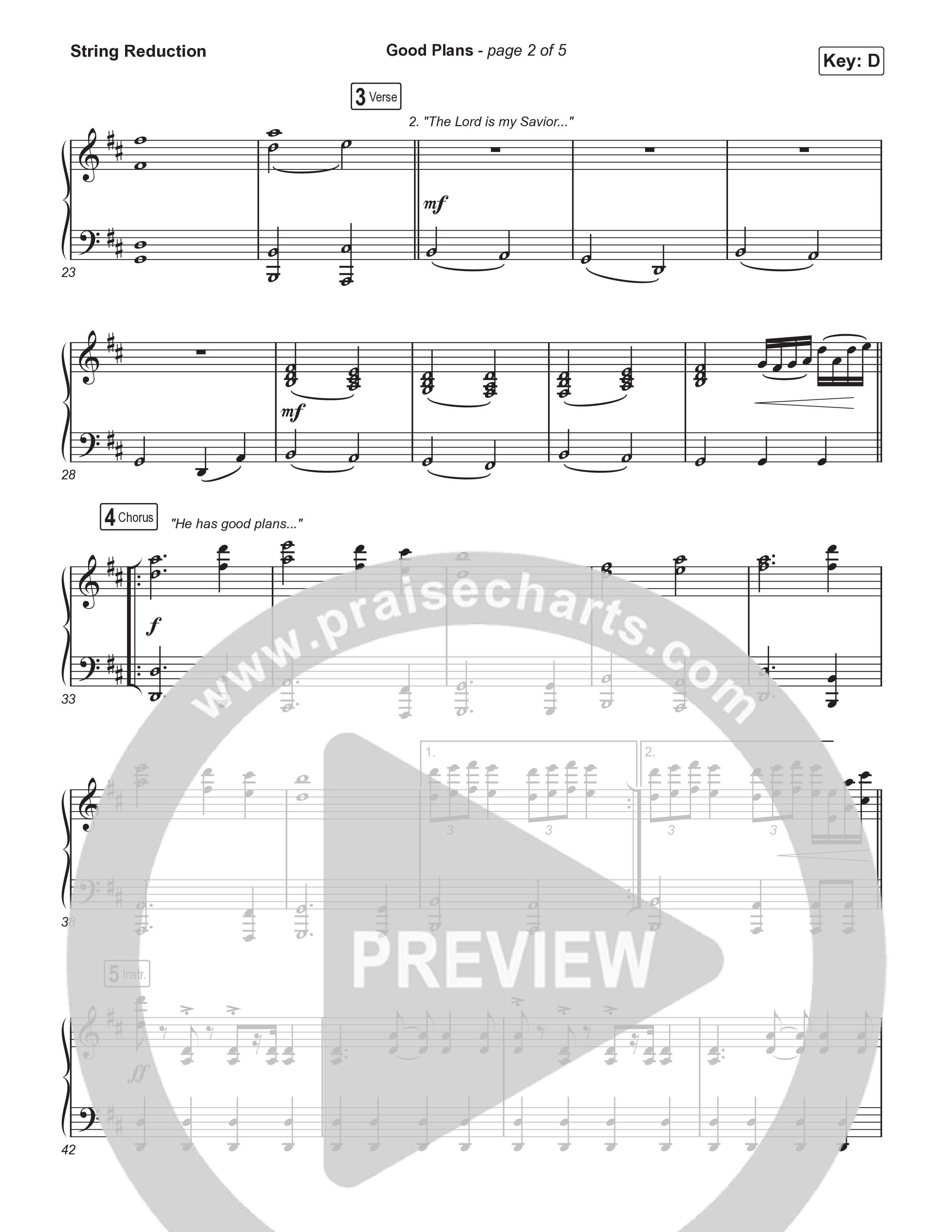 Good Plans (Choral Anthem SATB) String Reduction (Red Rocks Worship / Arr. Luke Gambill)