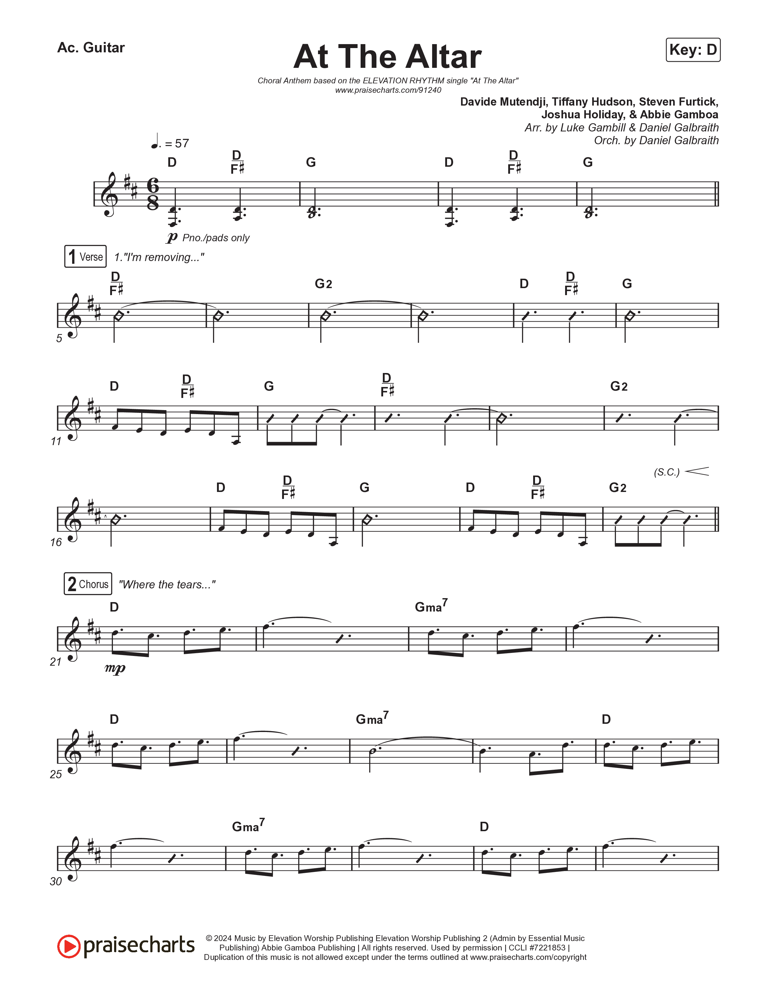 At The Altar (Choral Anthem SATB) Acoustic Guitar (ELEVATION RHYTHM / Abbie Gamboa / Tiffany Hudson / Arr. Luke Gambill)