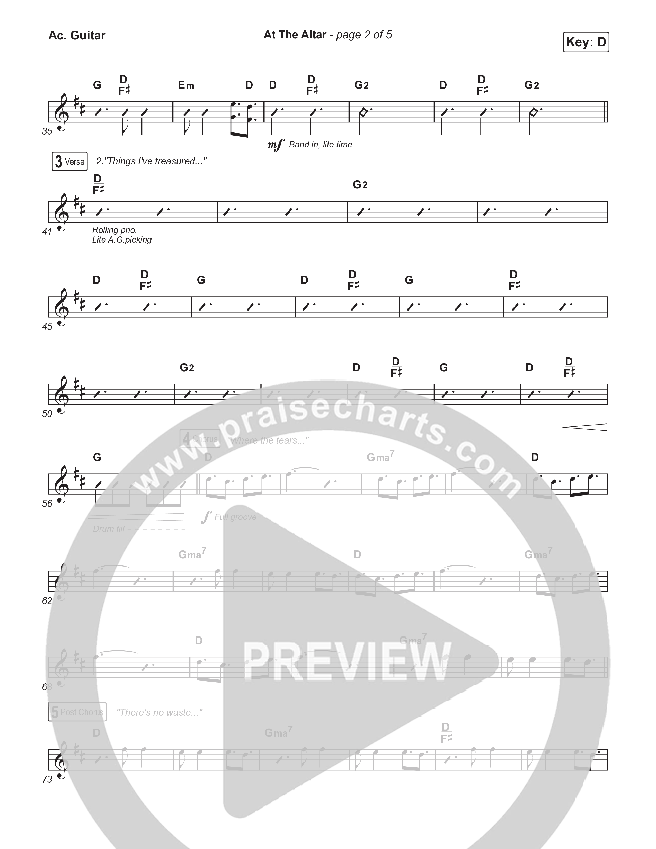 At The Altar (Choral Anthem SATB) Acoustic Guitar (ELEVATION RHYTHM / Abbie Gamboa / Tiffany Hudson / Arr. Luke Gambill)