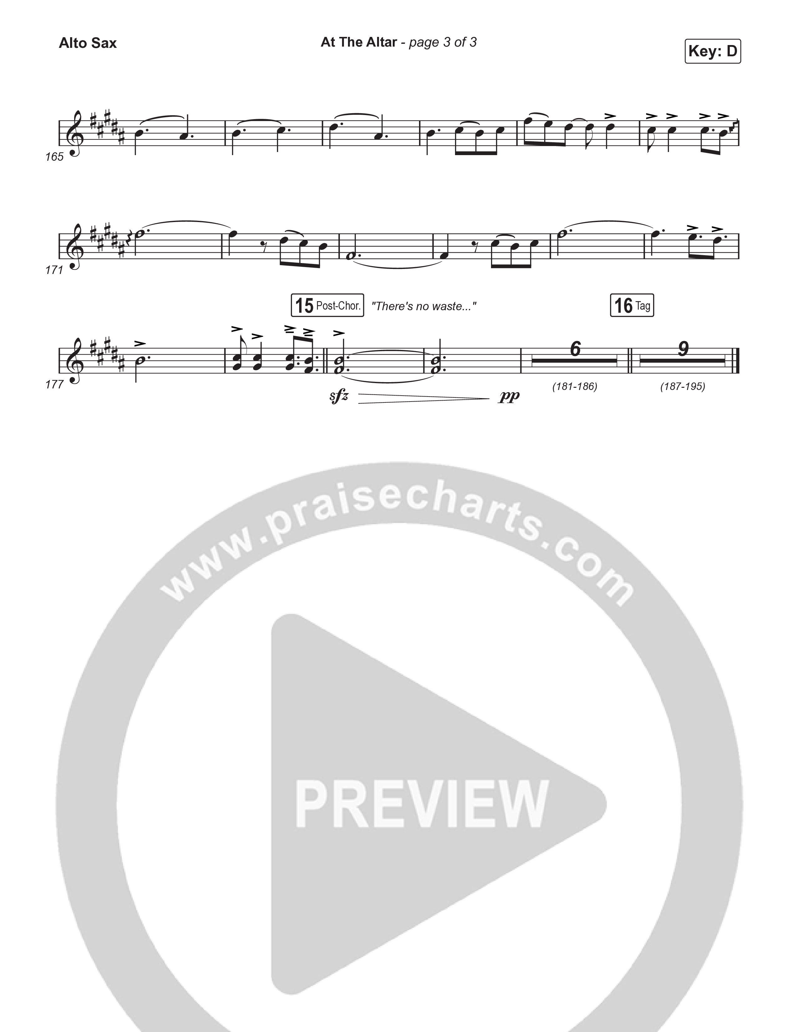 At The Altar (Choral Anthem SATB) Alto Sax (ELEVATION RHYTHM / Abbie Gamboa / Tiffany Hudson / Arr. Luke Gambill)
