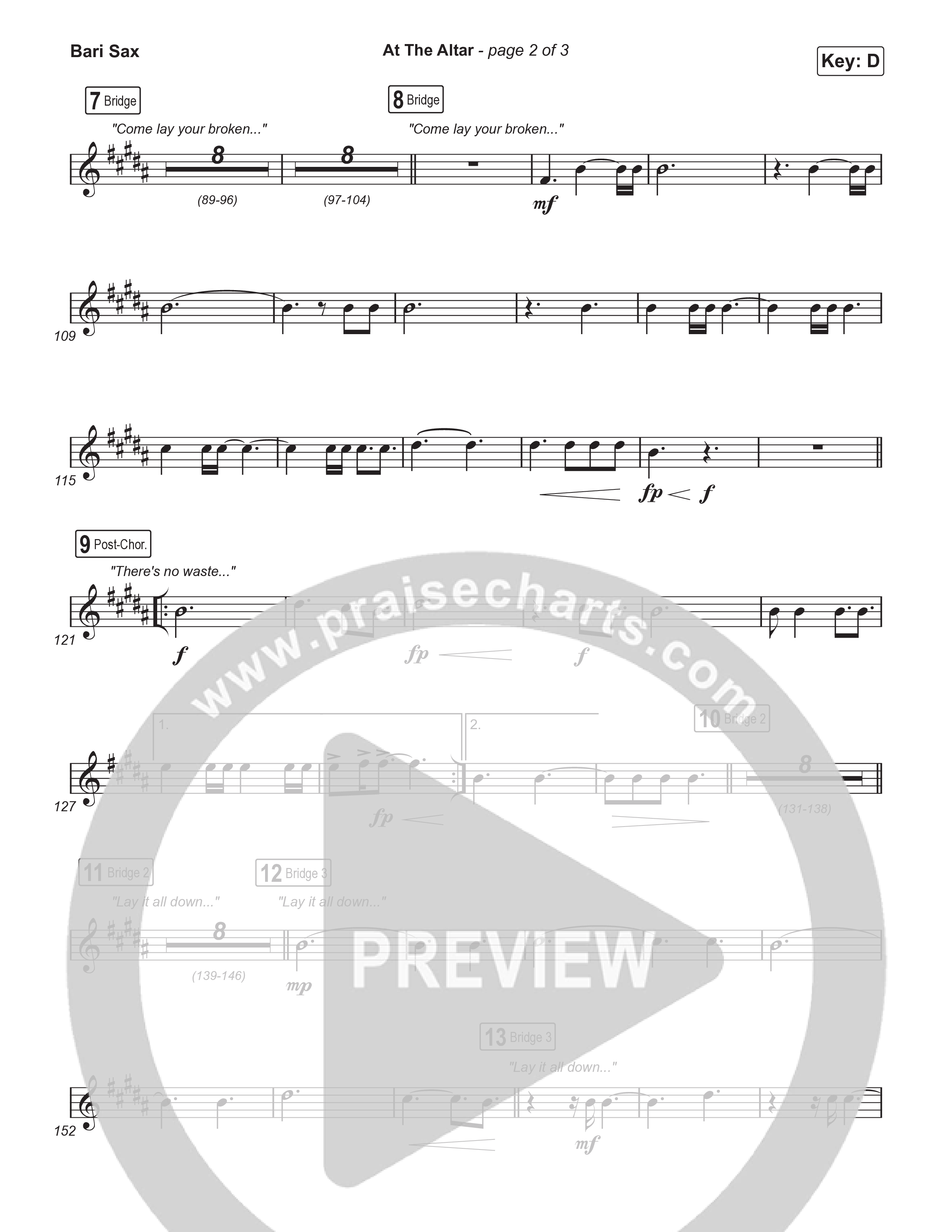 At The Altar (Choral Anthem SATB) Bari Sax (ELEVATION RHYTHM / Abbie Gamboa / Tiffany Hudson / Arr. Luke Gambill)