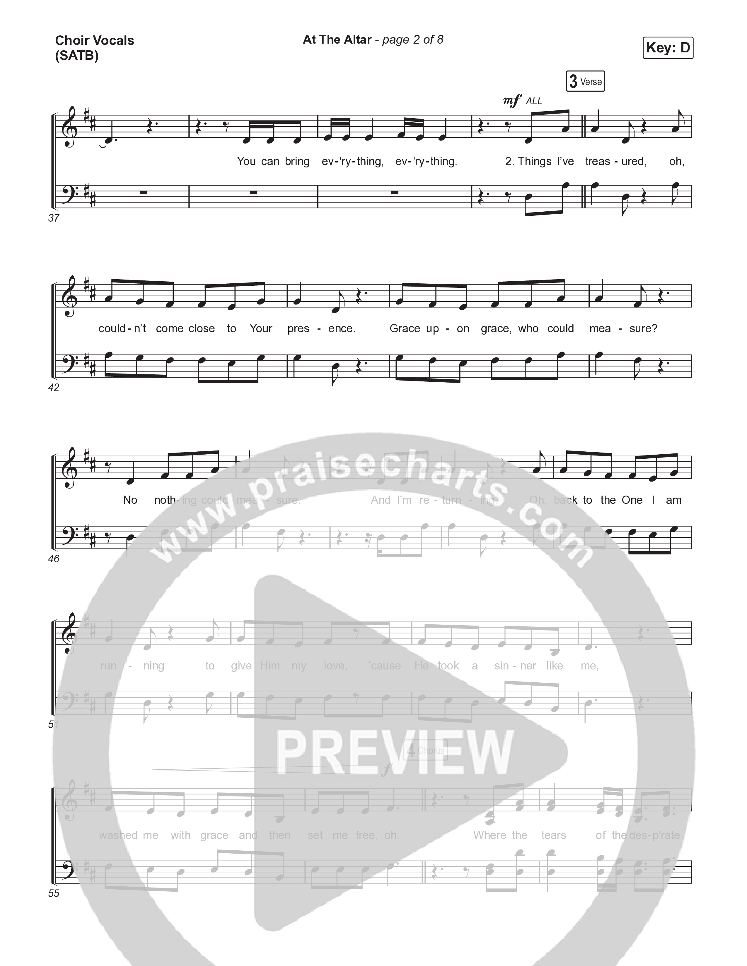 At The Altar (Choral Anthem SATB) Choir Sheet (SATB) (ELEVATION RHYTHM / Abbie Gamboa / Tiffany Hudson / Arr. Luke Gambill)