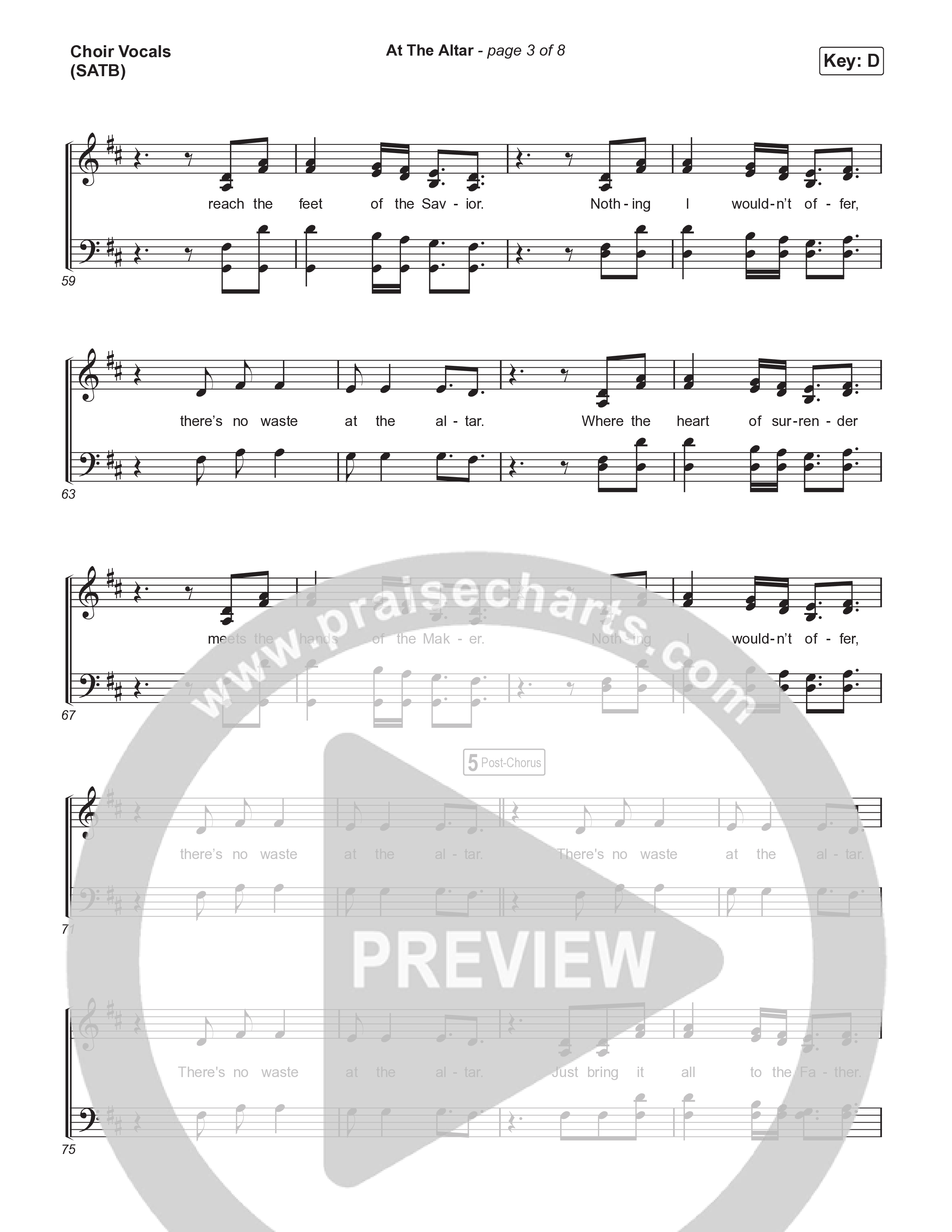 At The Altar (Choral Anthem SATB) Choir Sheet (SATB) (ELEVATION RHYTHM / Abbie Gamboa / Tiffany Hudson / Arr. Luke Gambill)