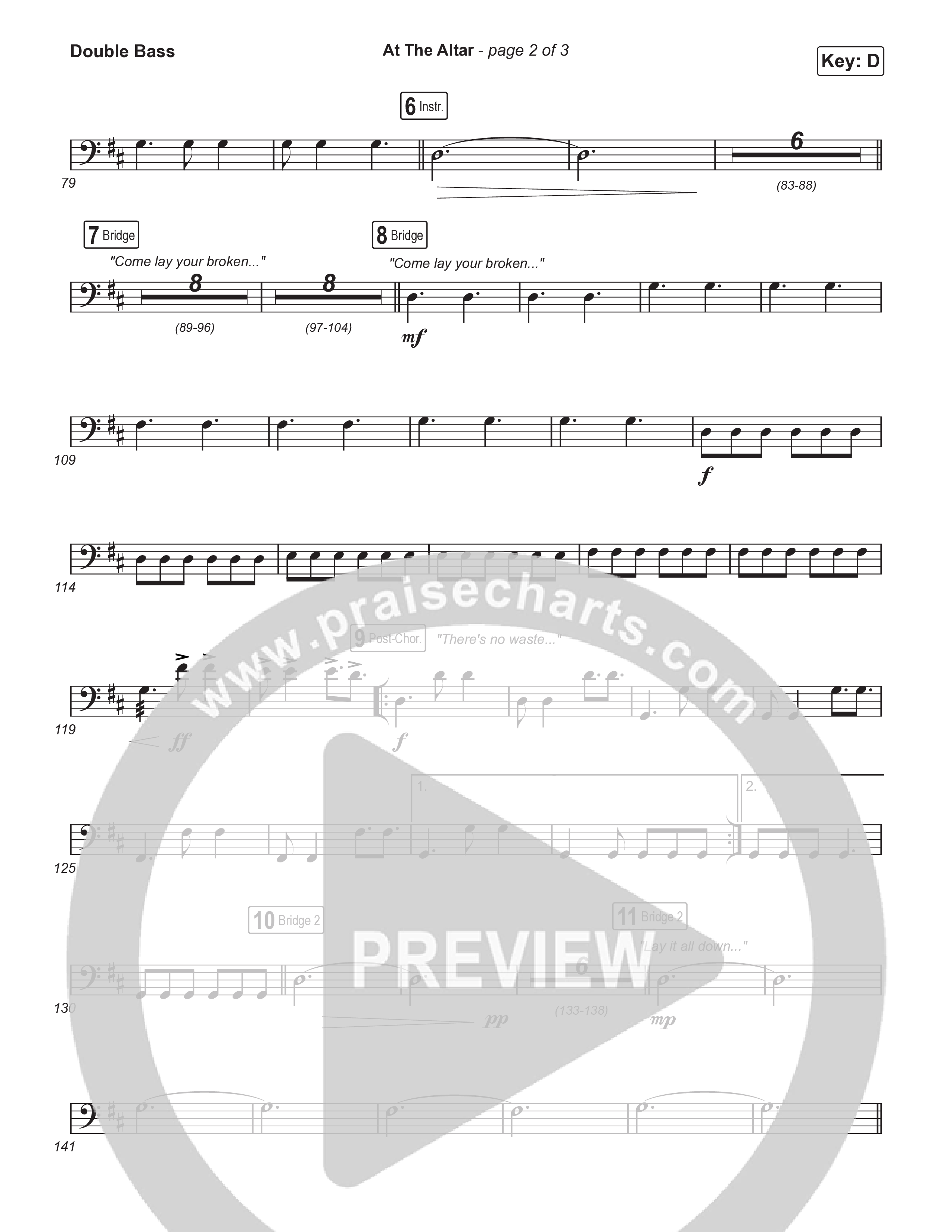 At The Altar (Choral Anthem SATB) String Bass (ELEVATION RHYTHM / Abbie Gamboa / Tiffany Hudson / Arr. Luke Gambill)