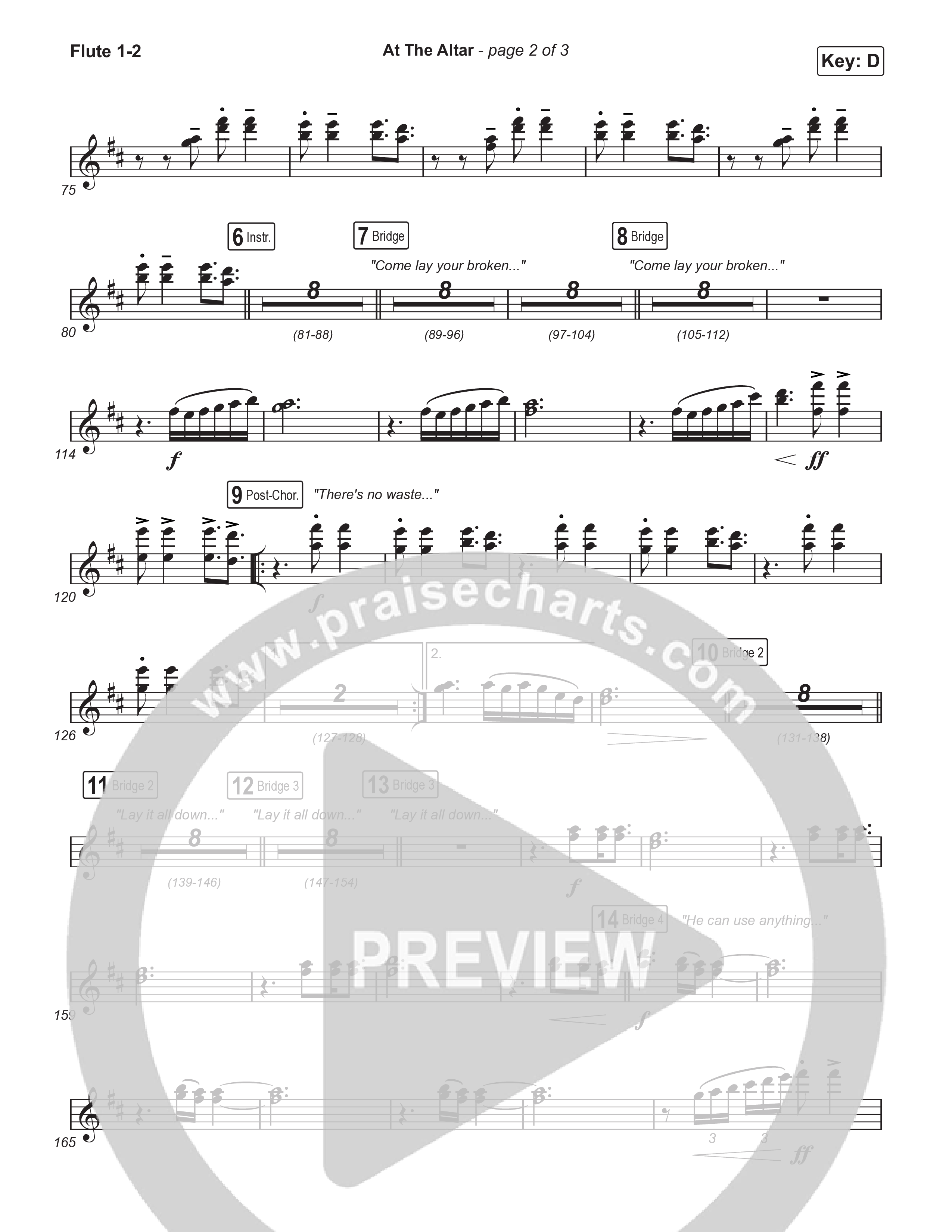 At The Altar (Choral Anthem SATB) Flute 1,2 (ELEVATION RHYTHM / Abbie Gamboa / Tiffany Hudson / Arr. Luke Gambill)