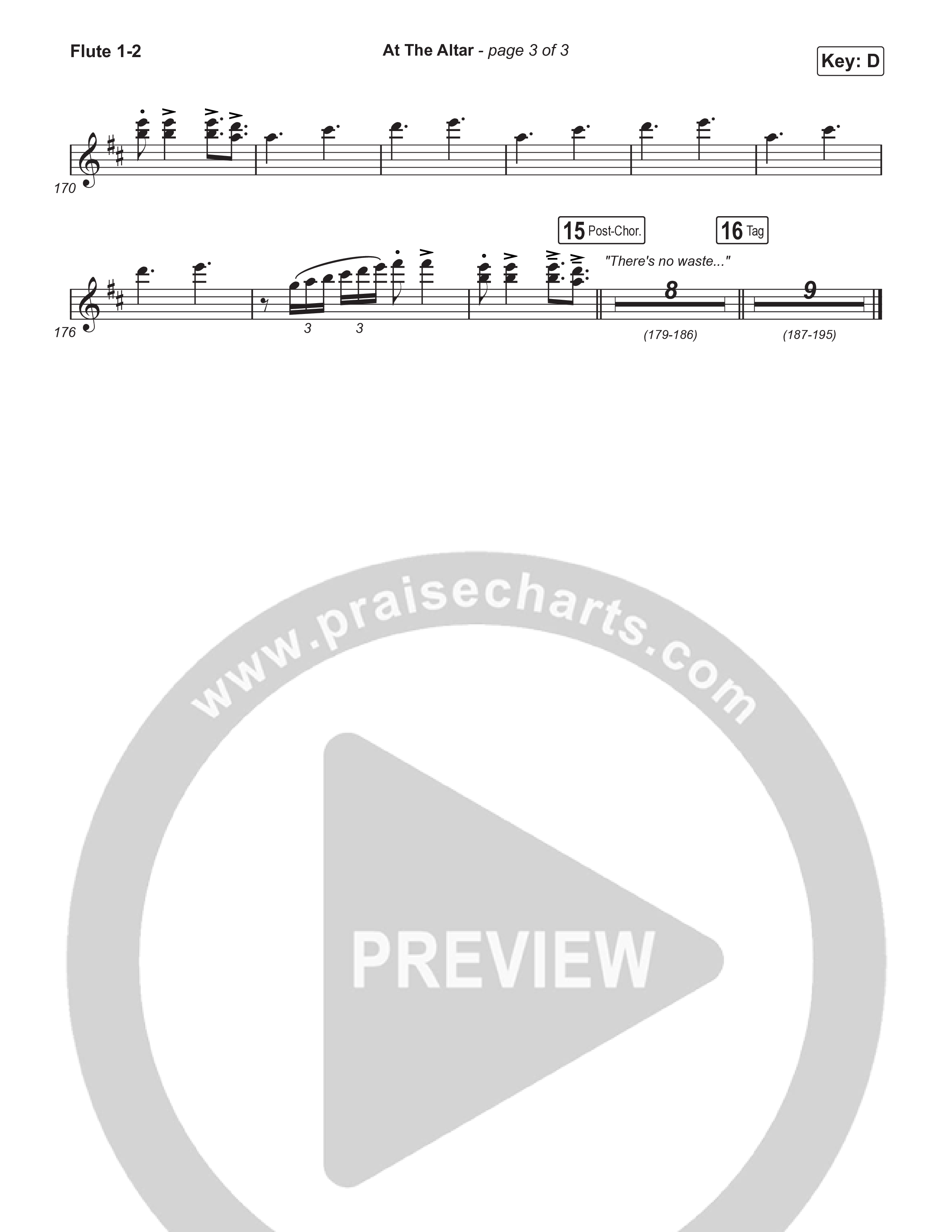 At The Altar (Choral Anthem SATB) Flute 1,2 (ELEVATION RHYTHM / Abbie Gamboa / Tiffany Hudson / Arr. Luke Gambill)