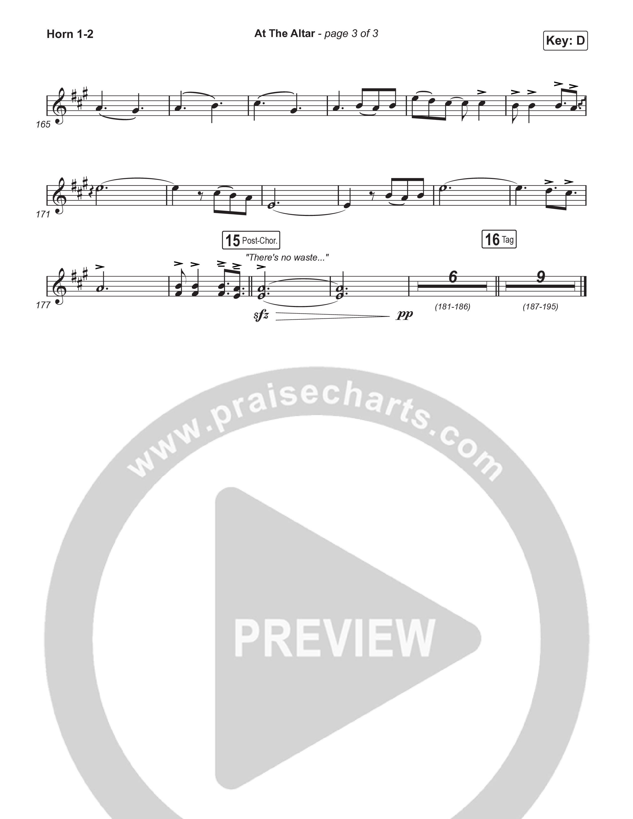 At The Altar (Choral Anthem SATB) French Horn 1,2 (ELEVATION RHYTHM / Abbie Gamboa / Tiffany Hudson / Arr. Luke Gambill)