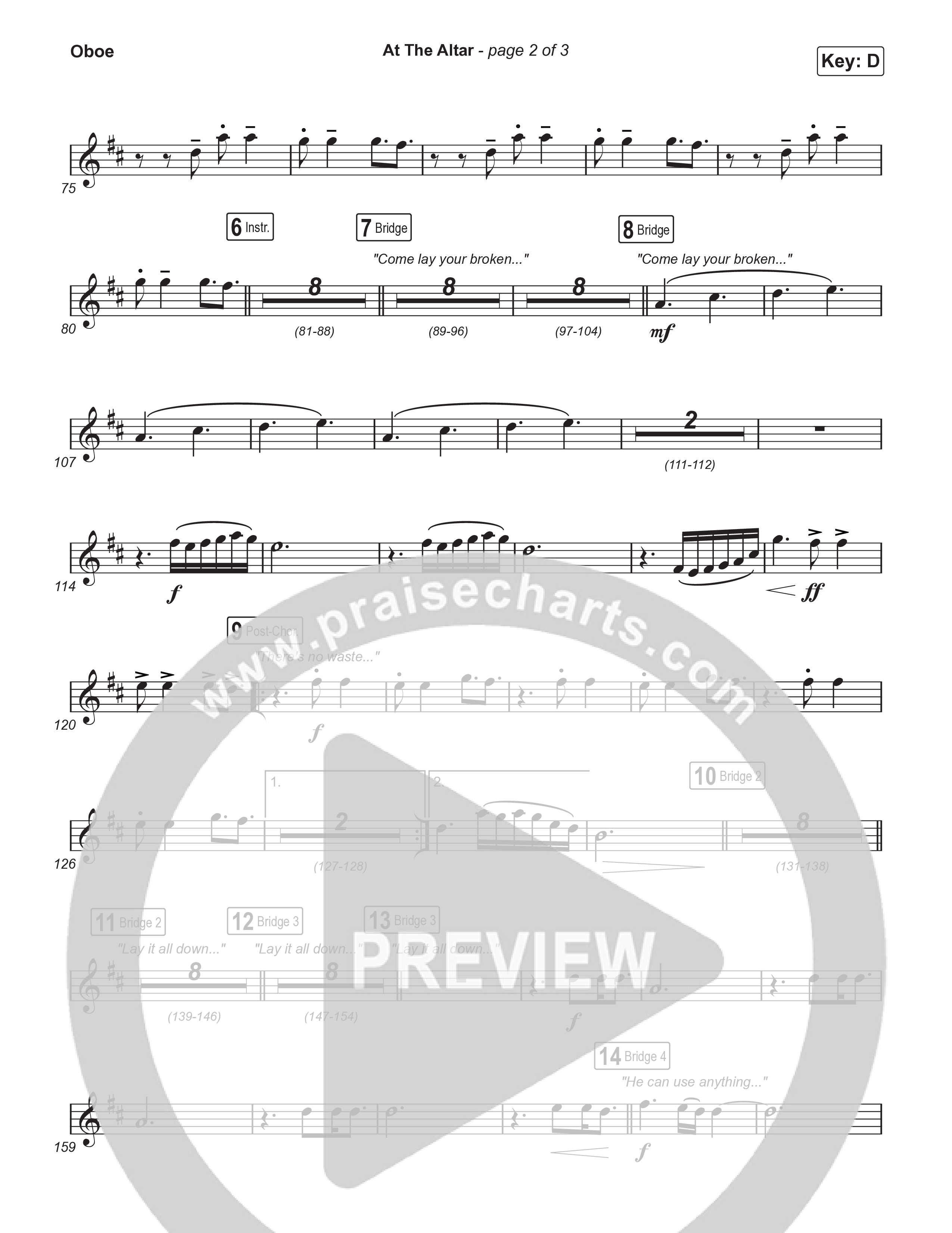 At The Altar (Choral Anthem SATB) Oboe (ELEVATION RHYTHM / Abbie Gamboa / Tiffany Hudson / Arr. Luke Gambill)