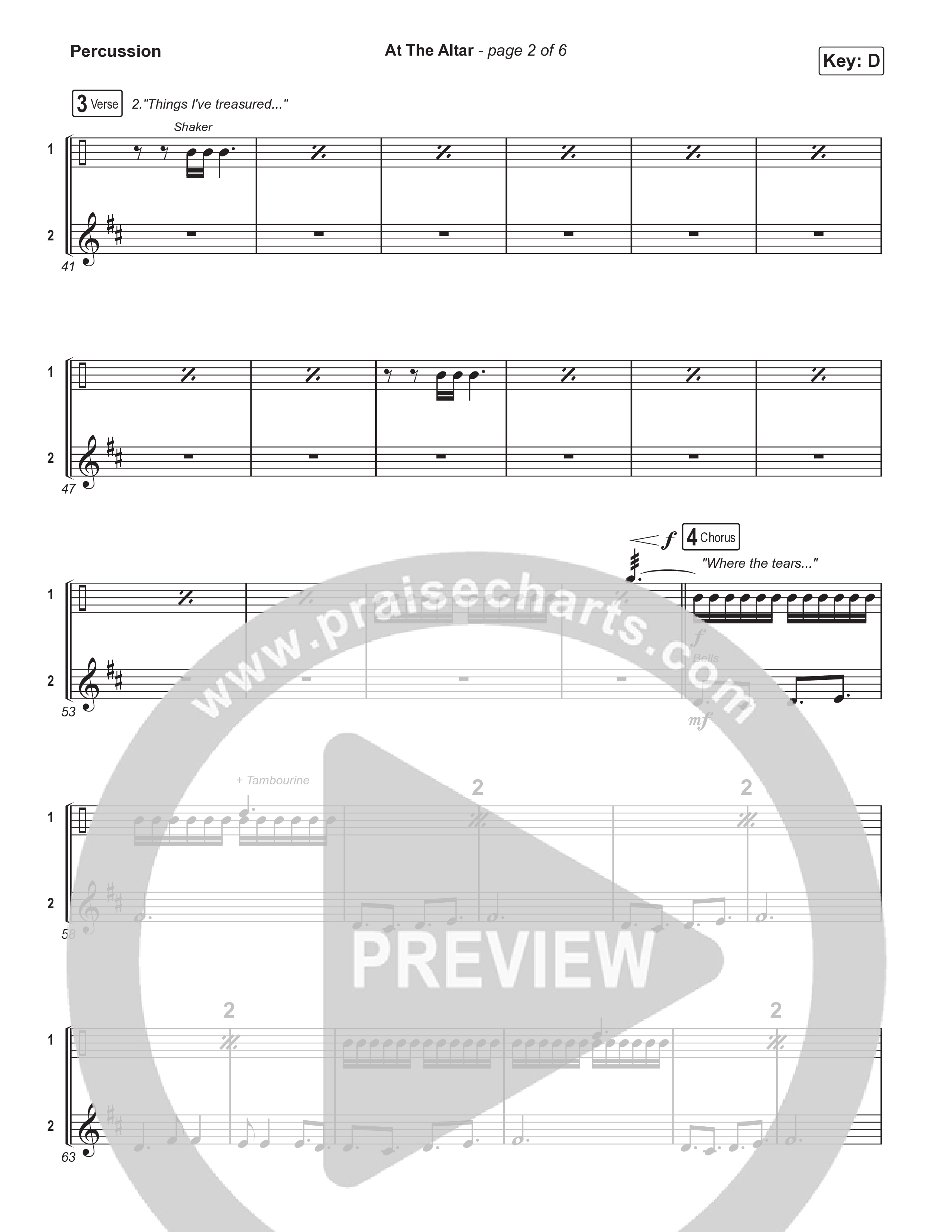At The Altar (Choral Anthem SATB) Percussion (ELEVATION RHYTHM / Abbie Gamboa / Tiffany Hudson / Arr. Luke Gambill)