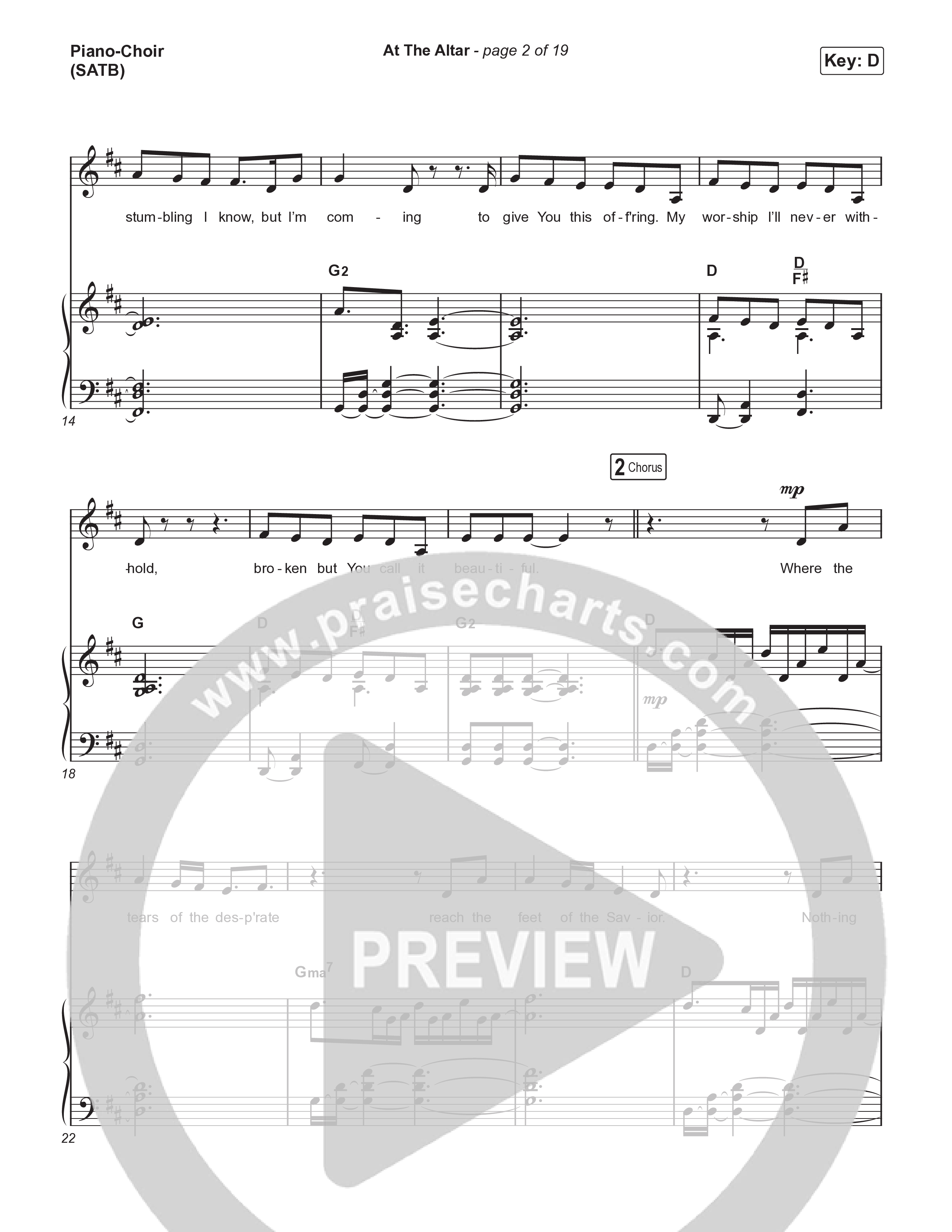 At The Altar (Choral Anthem SATB) Piano/Vocal (SATB) (ELEVATION RHYTHM / Abbie Gamboa / Tiffany Hudson / Arr. Luke Gambill)