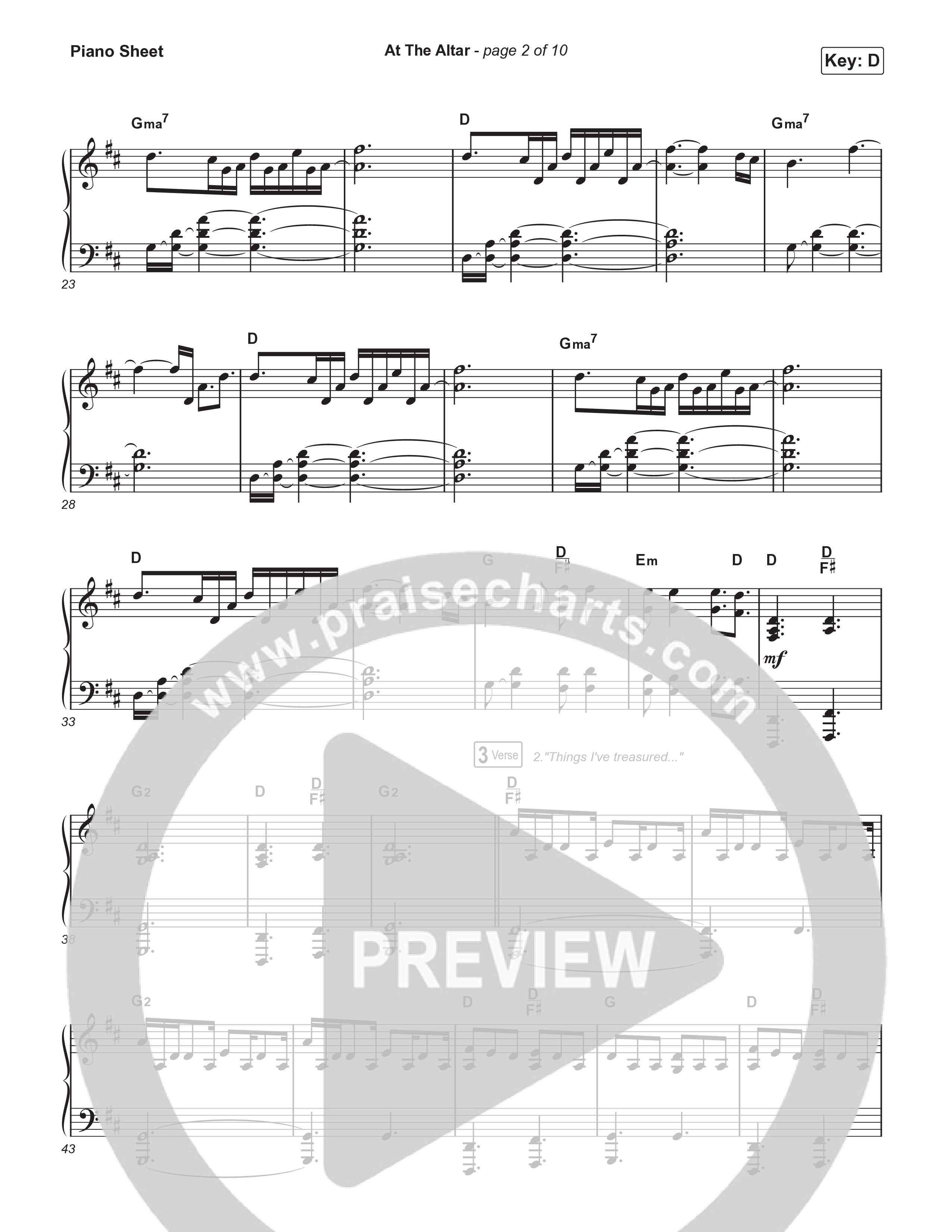At The Altar (Choral Anthem SATB) Piano Sheet (ELEVATION RHYTHM / Abbie Gamboa / Tiffany Hudson / Arr. Luke Gambill)