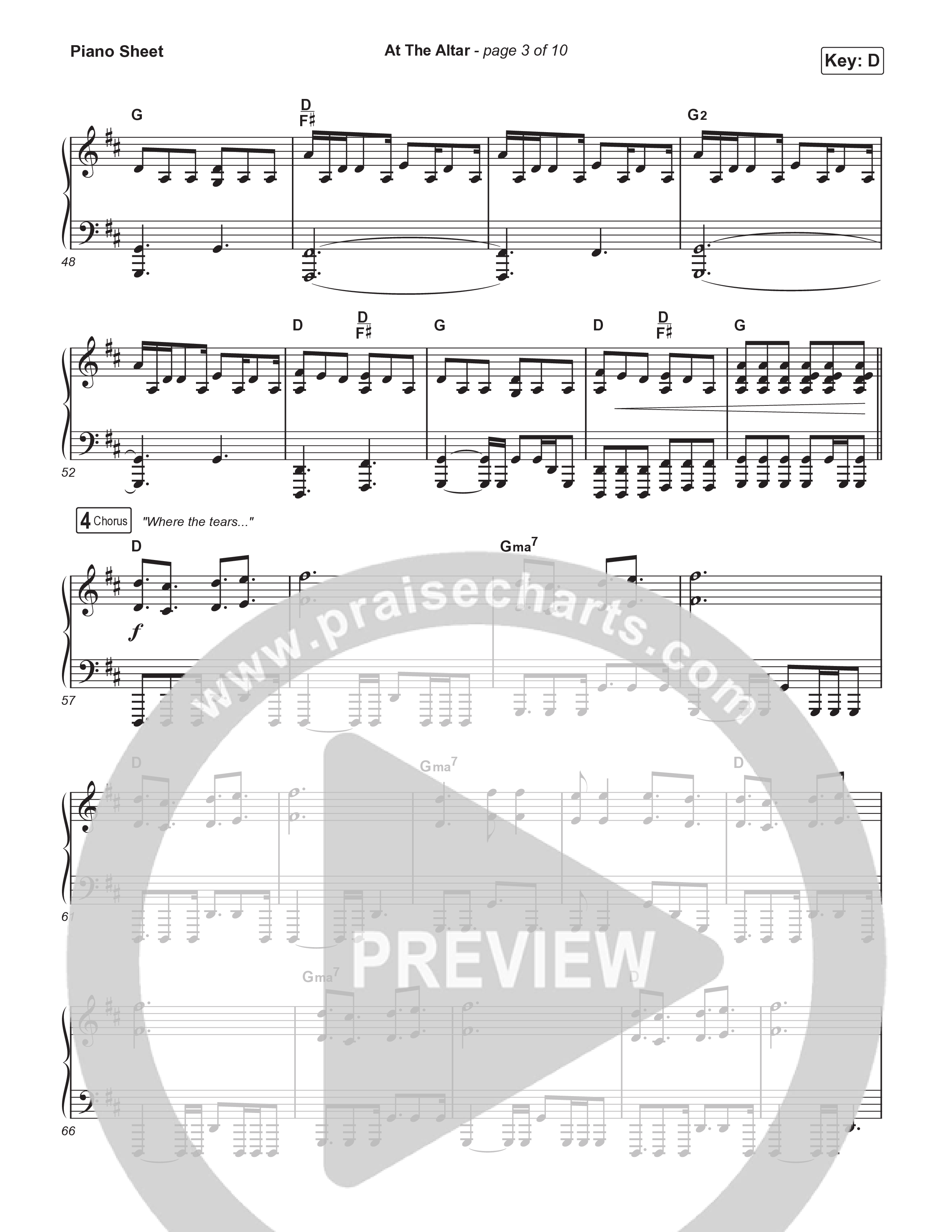 At The Altar (Choral Anthem SATB) Piano Sheet (ELEVATION RHYTHM / Abbie Gamboa / Tiffany Hudson / Arr. Luke Gambill)
