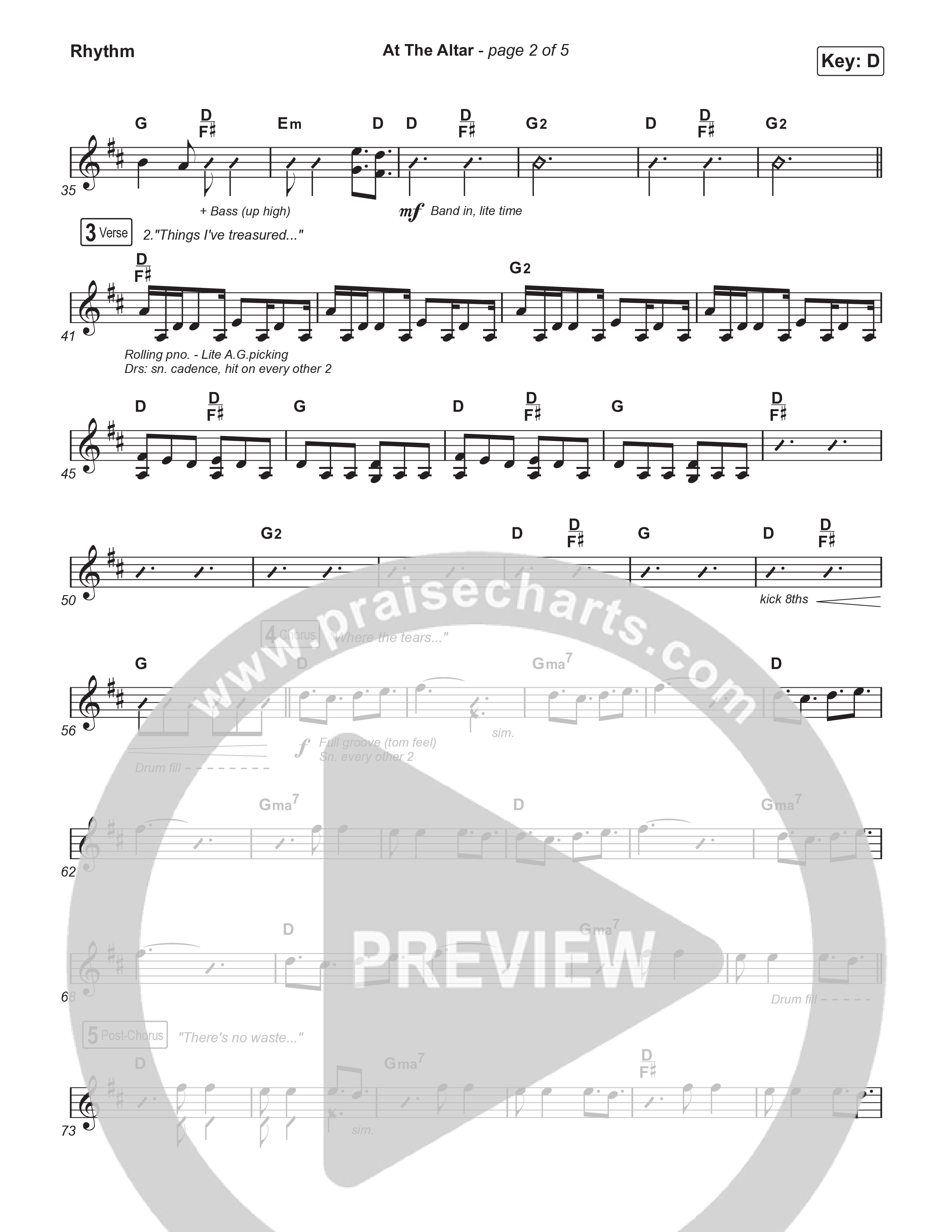 At The Altar (Choral Anthem SATB) Rhythm Pack (ELEVATION RHYTHM / Abbie Gamboa / Tiffany Hudson / Arr. Luke Gambill)