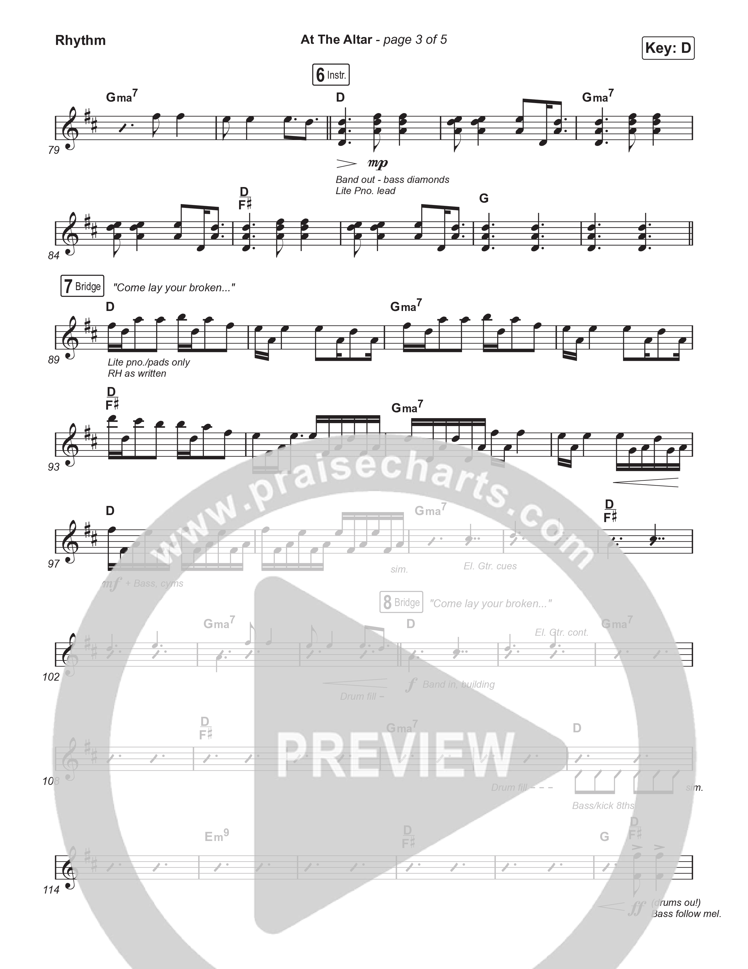 At The Altar (Choral Anthem SATB) Rhythm Pack (ELEVATION RHYTHM / Abbie Gamboa / Tiffany Hudson / Arr. Luke Gambill)