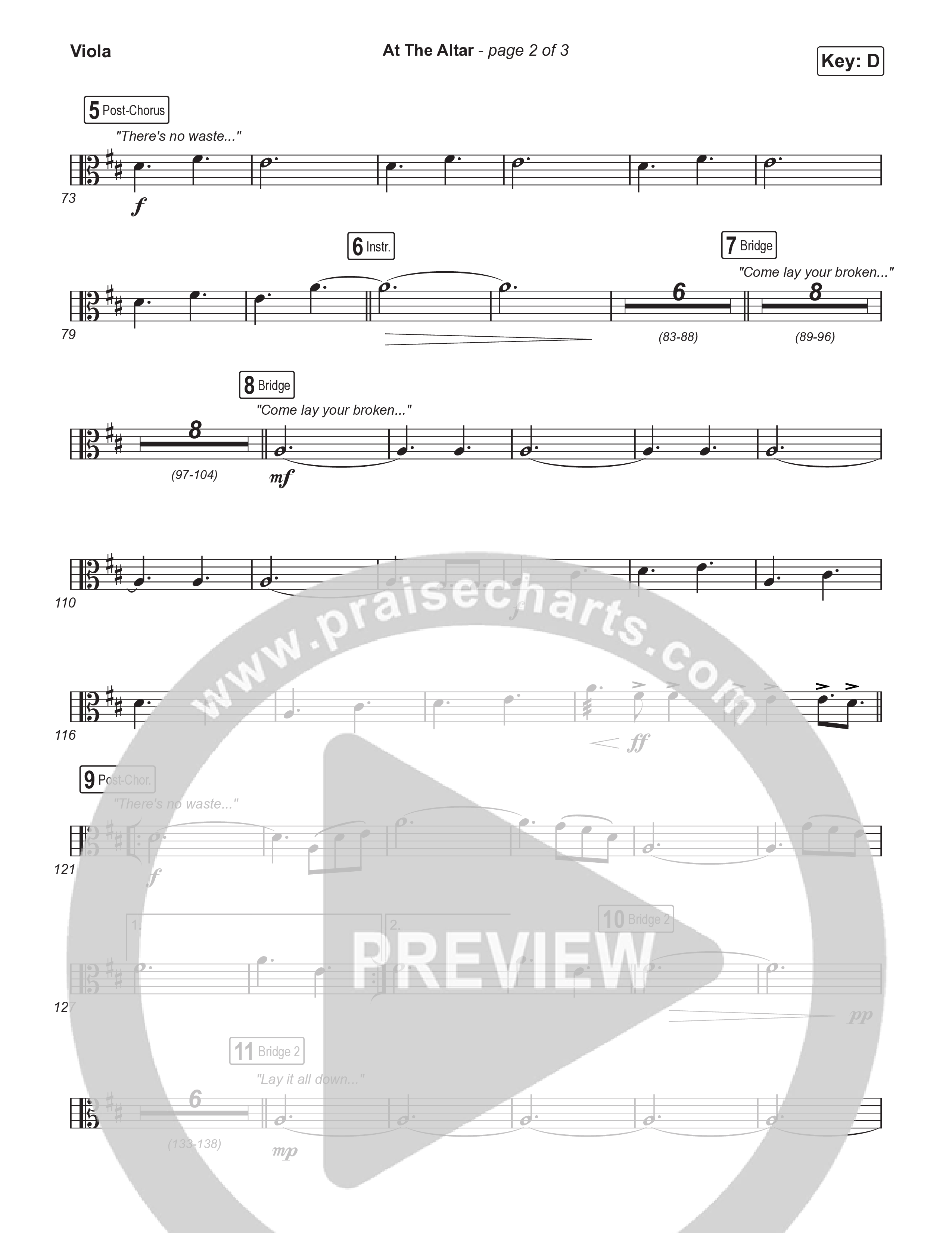 At The Altar (Choral Anthem SATB) Viola (ELEVATION RHYTHM / Abbie Gamboa / Tiffany Hudson / Arr. Luke Gambill)