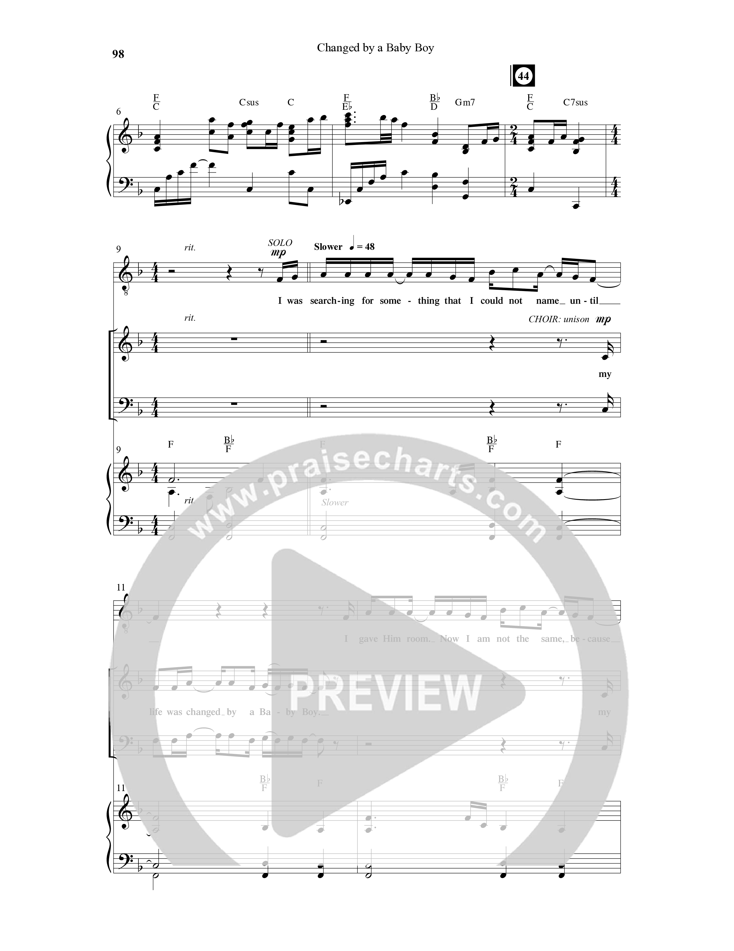 Changed By A Baby Boy (12 Song Choral Collection) Song 10 (Piano SATB) (Word Music Choral / Arr. Lari Goss)