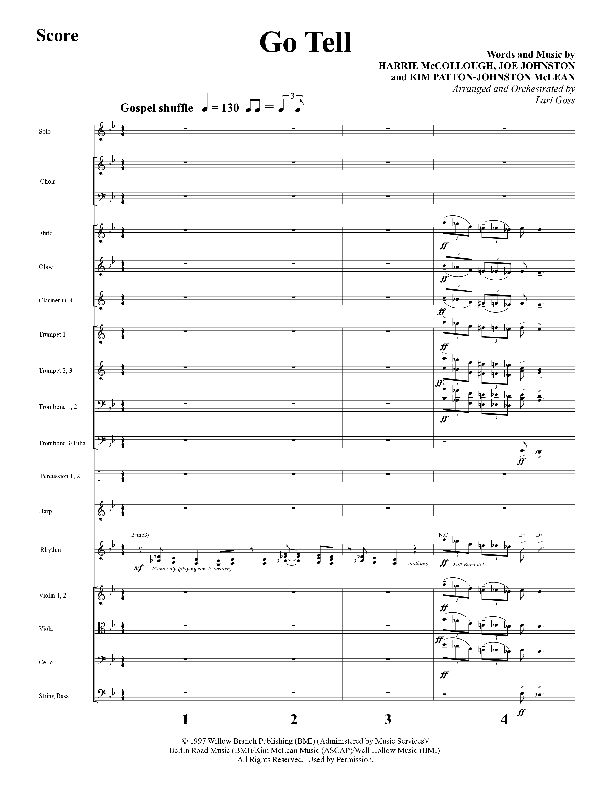 Changed By A Baby Boy (12 Song Choral Collection) Song 11 (Orchestration) (Word Music Choral / Arr. Lari Goss)