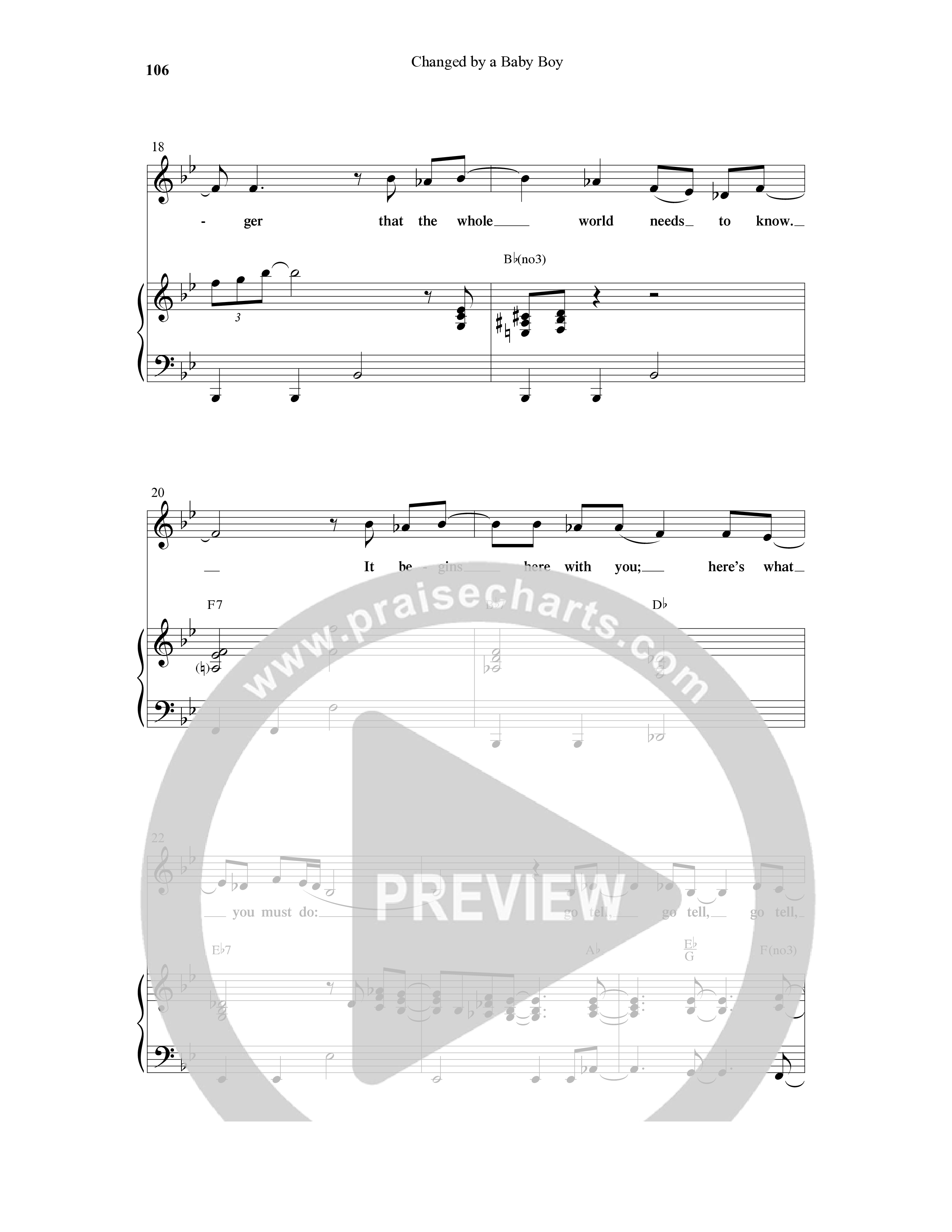 Changed By A Baby Boy (12 Song Choral Collection) Song 11 (Piano SATB) (Word Music Choral / Arr. Lari Goss)