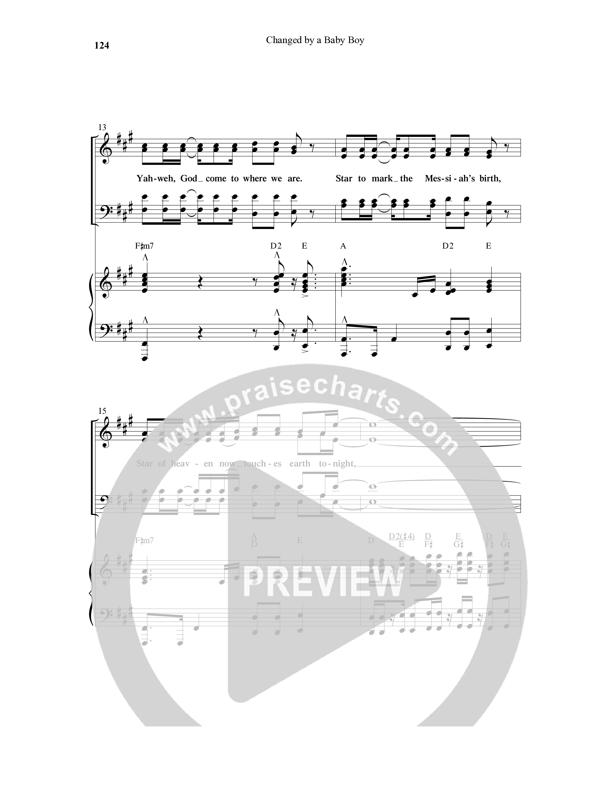 Changed By A Baby Boy (12 Song Choral Collection) Song 12 (Piano SATB) (Word Music Choral / Arr. Lari Goss)