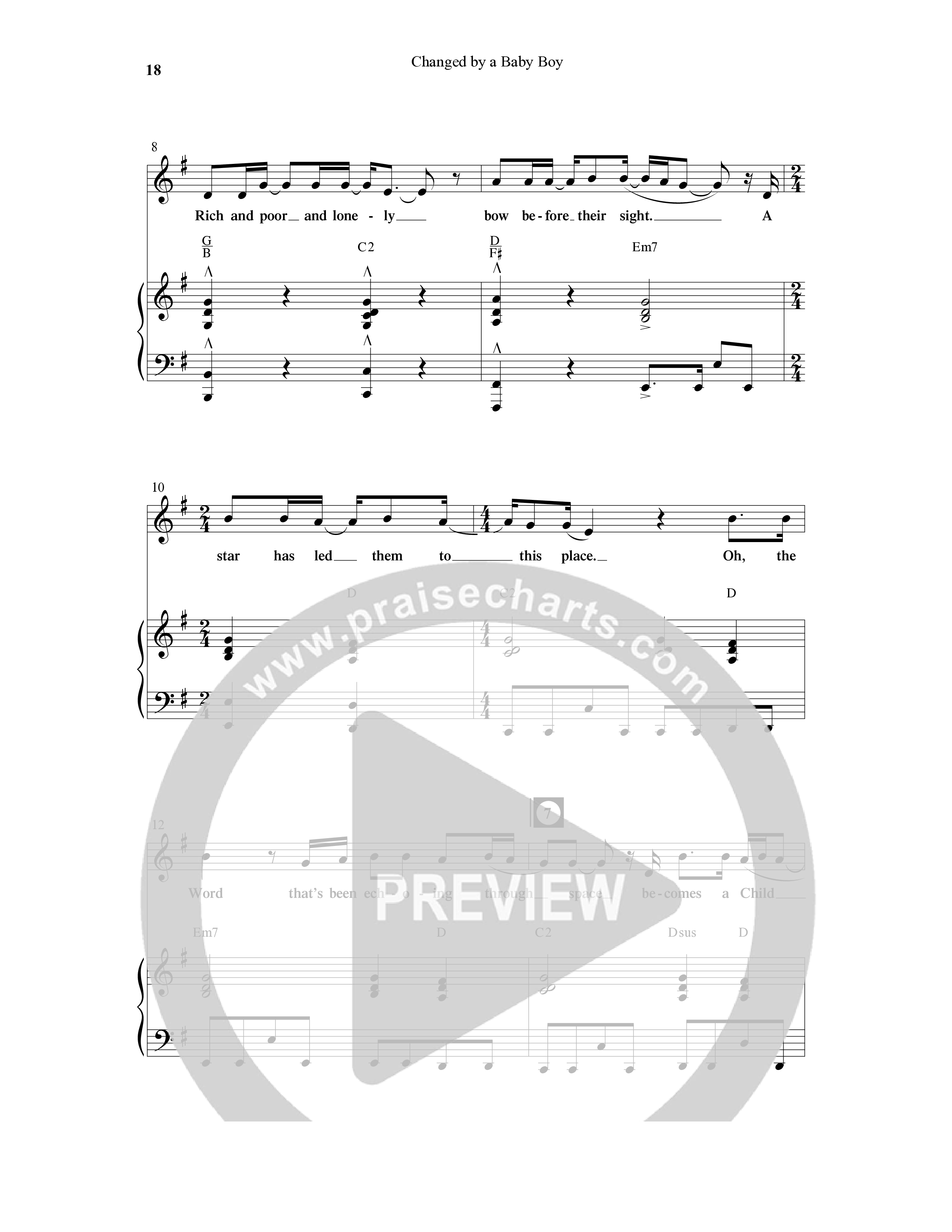 Changed By A Baby Boy (12 Song Choral Collection) Song 2 (Piano SATB) (Word Music Choral / Arr. Lari Goss)