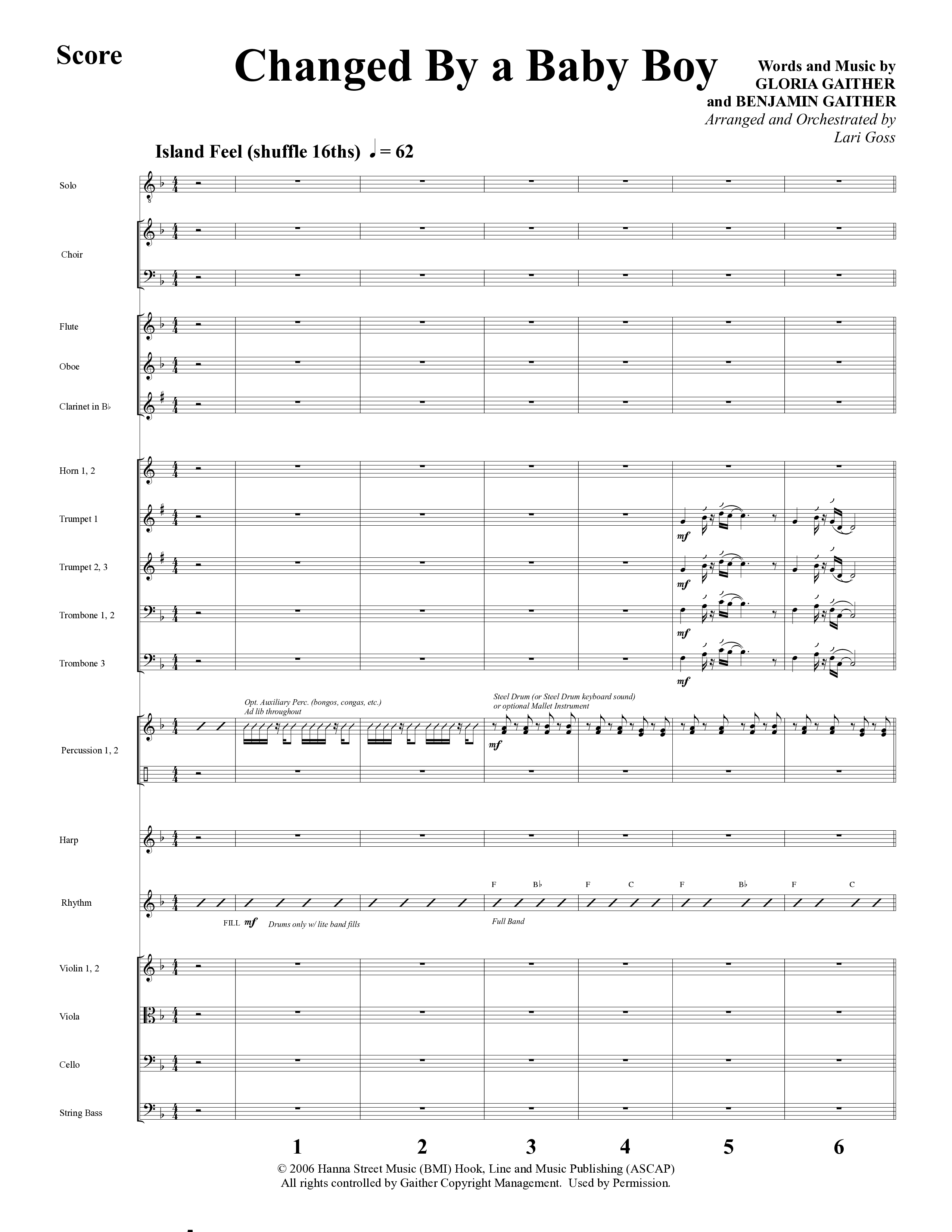 Changed By A Baby Boy (12 Song Choral Collection) Song 3 (Orchestration) (Word Music Choral / Arr. Lari Goss)