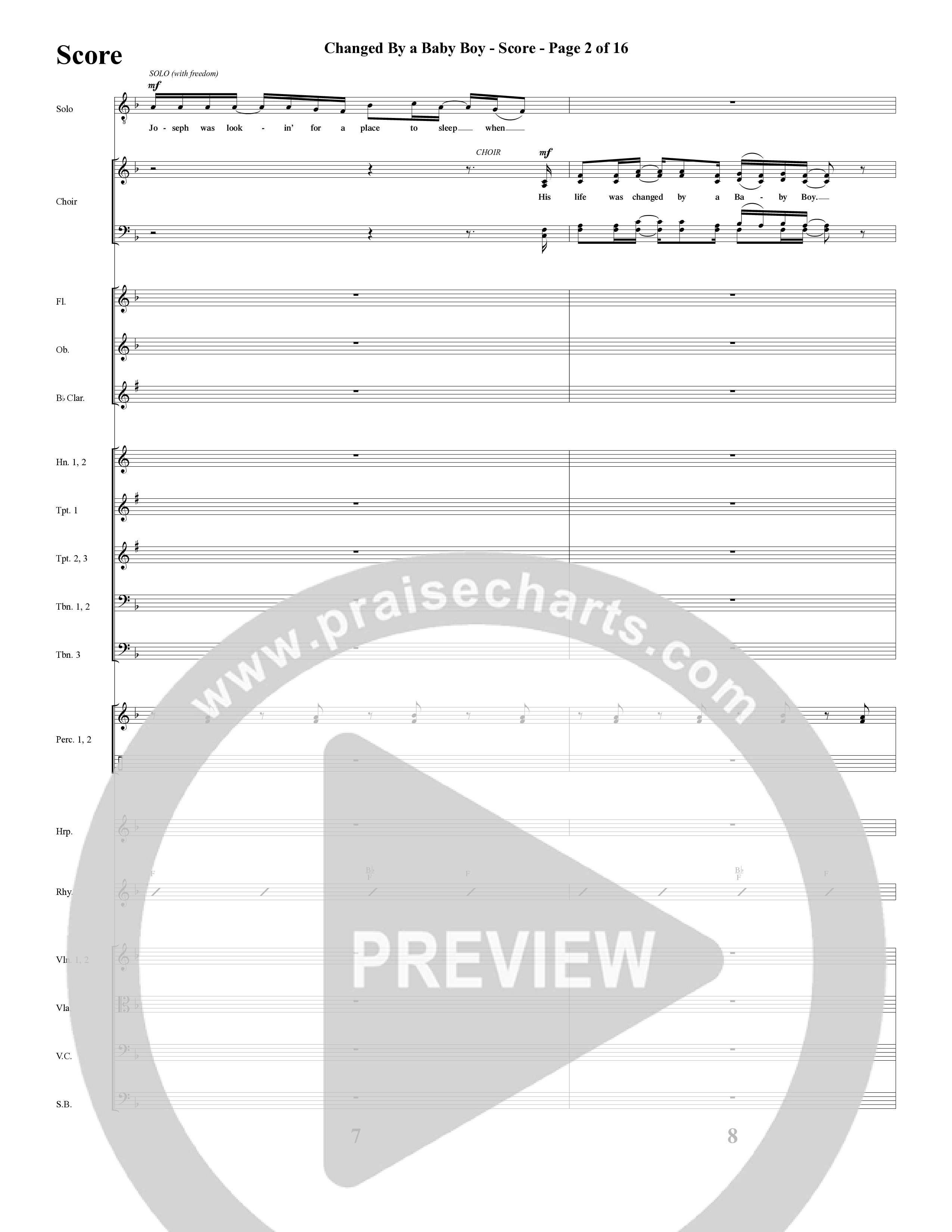 Changed By A Baby Boy (12 Song Choral Collection) Song 3 (Orchestration) (Word Music Choral / Arr. Lari Goss)