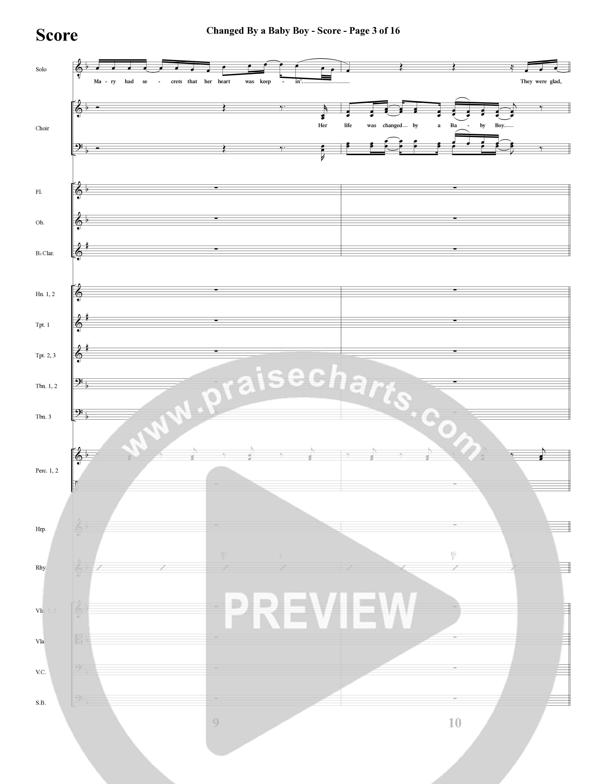 Changed By A Baby Boy (12 Song Choral Collection) Song 3 (Orchestration) (Word Music Choral / Arr. Lari Goss)