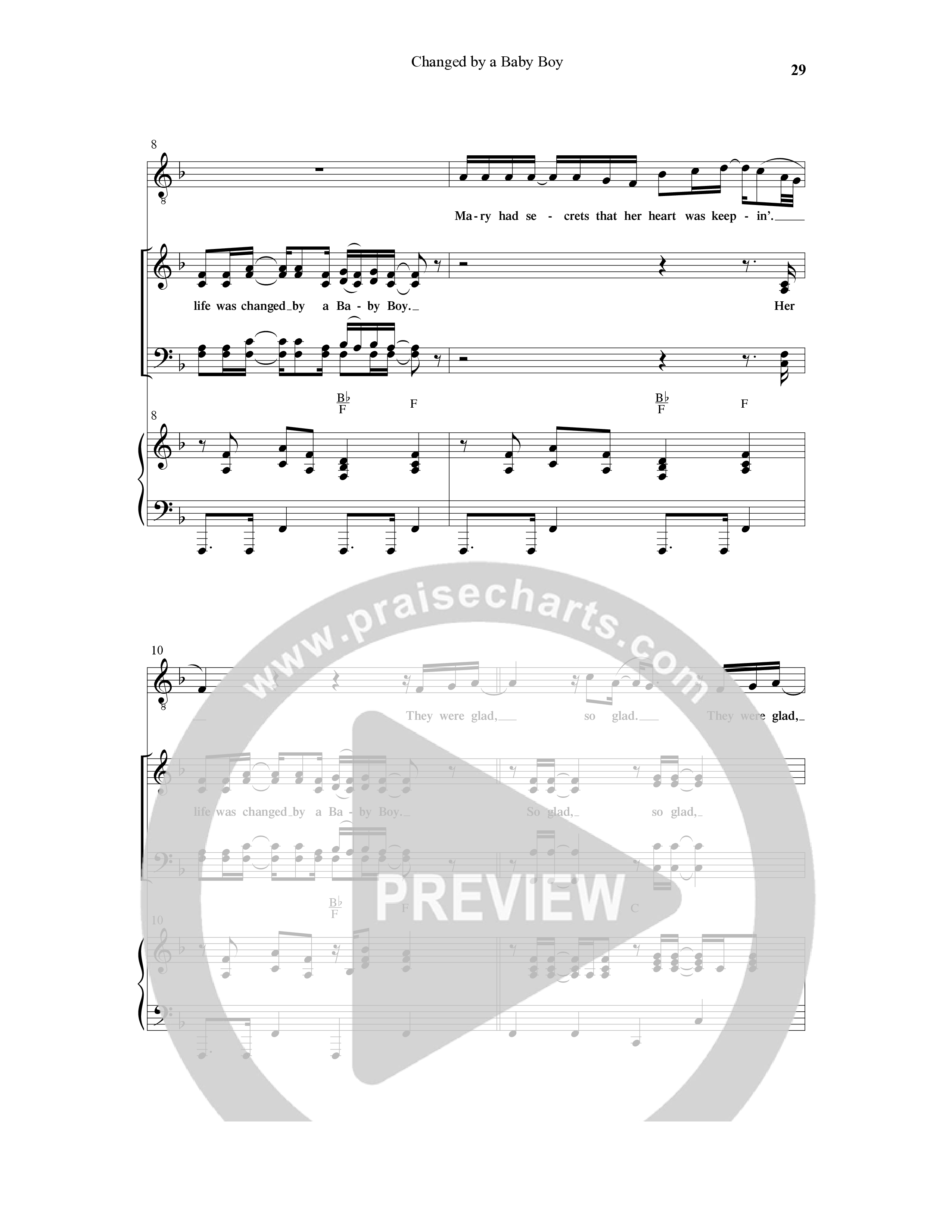 Changed By A Baby Boy (12 Song Choral Collection) Song 3 (Piano SATB) (Word Music Choral / Arr. Lari Goss)