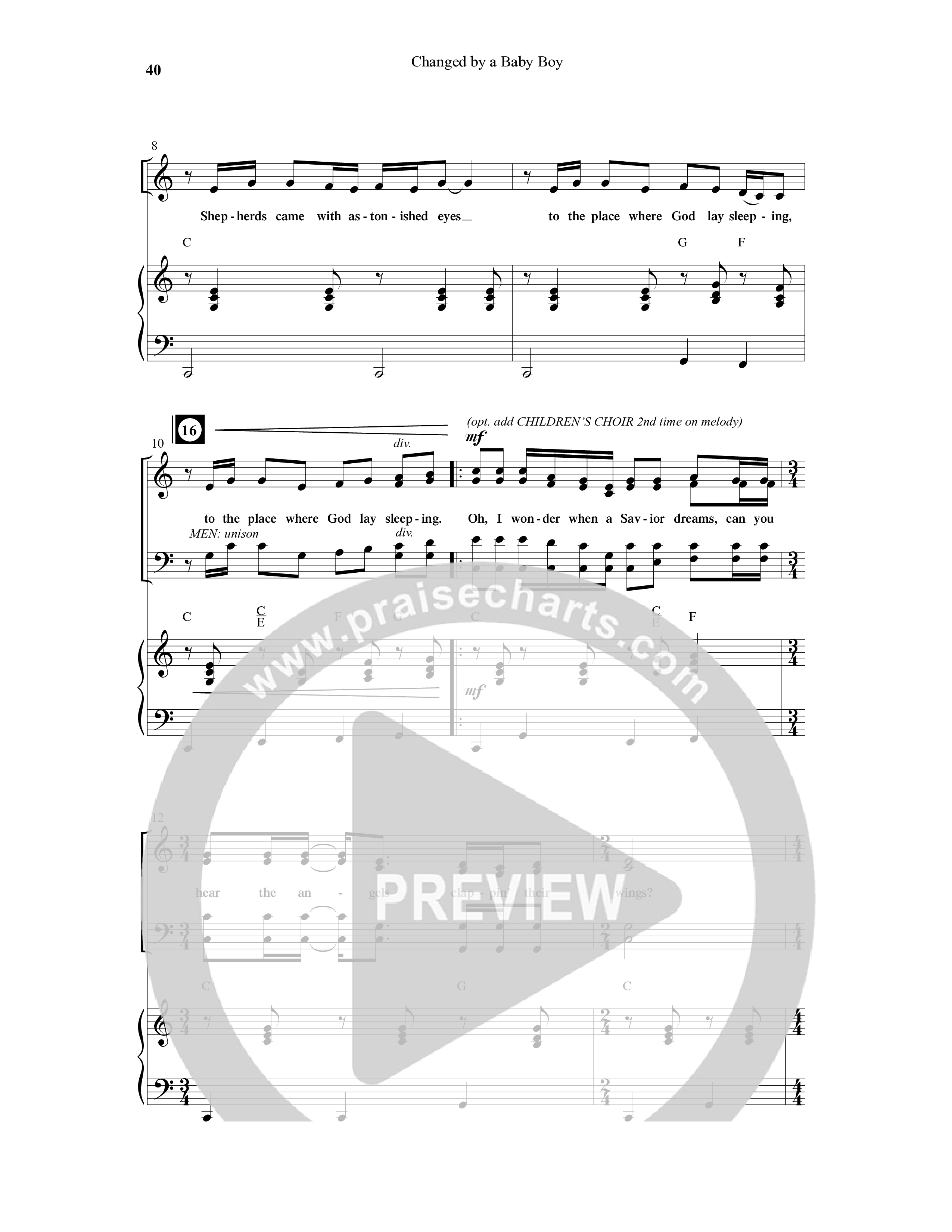 Changed By A Baby Boy (12 Song Choral Collection) Song 4 (Piano SATB) (Word Music Choral / Arr. Lari Goss)