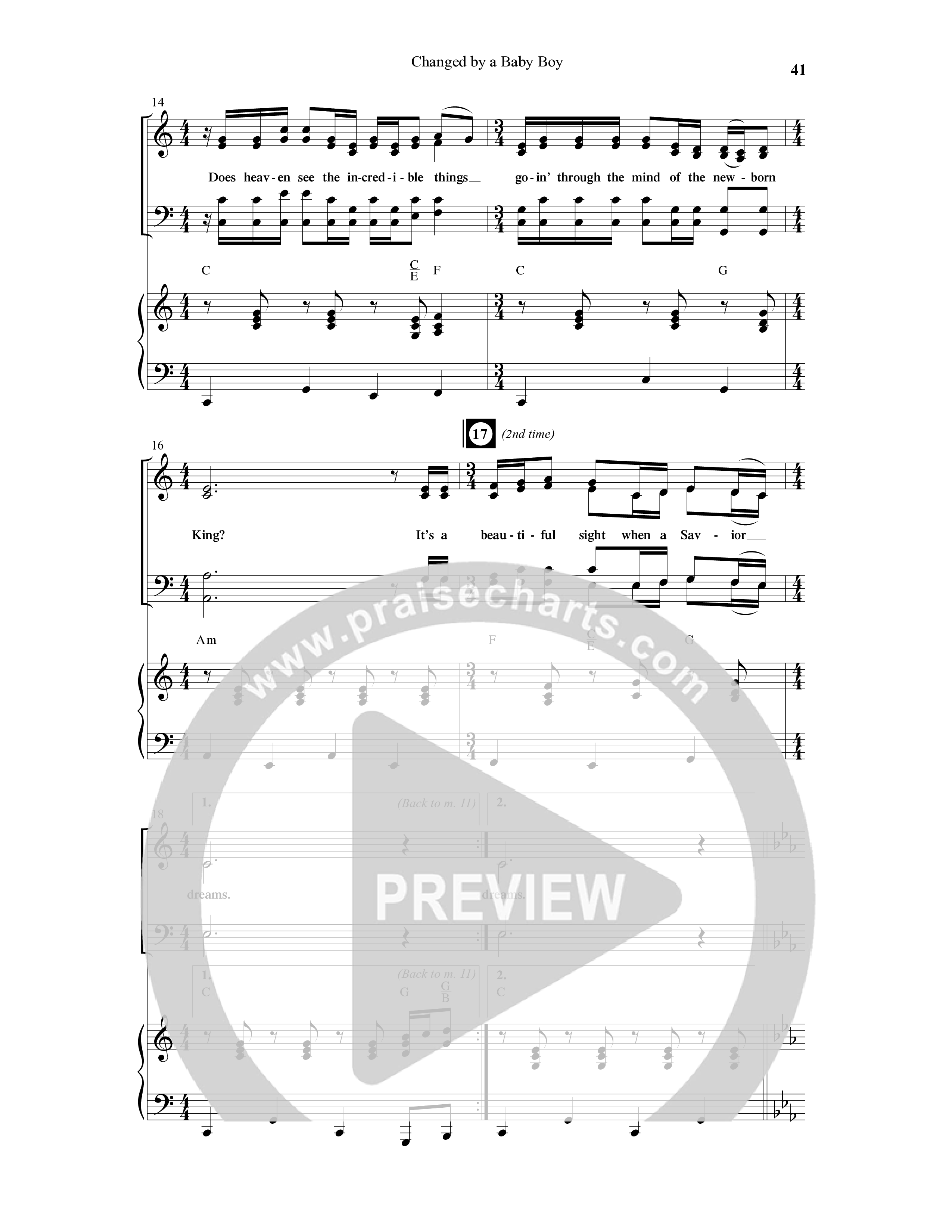 Changed By A Baby Boy (12 Song Choral Collection) Song 4 (Piano SATB) (Word Music Choral / Arr. Lari Goss)