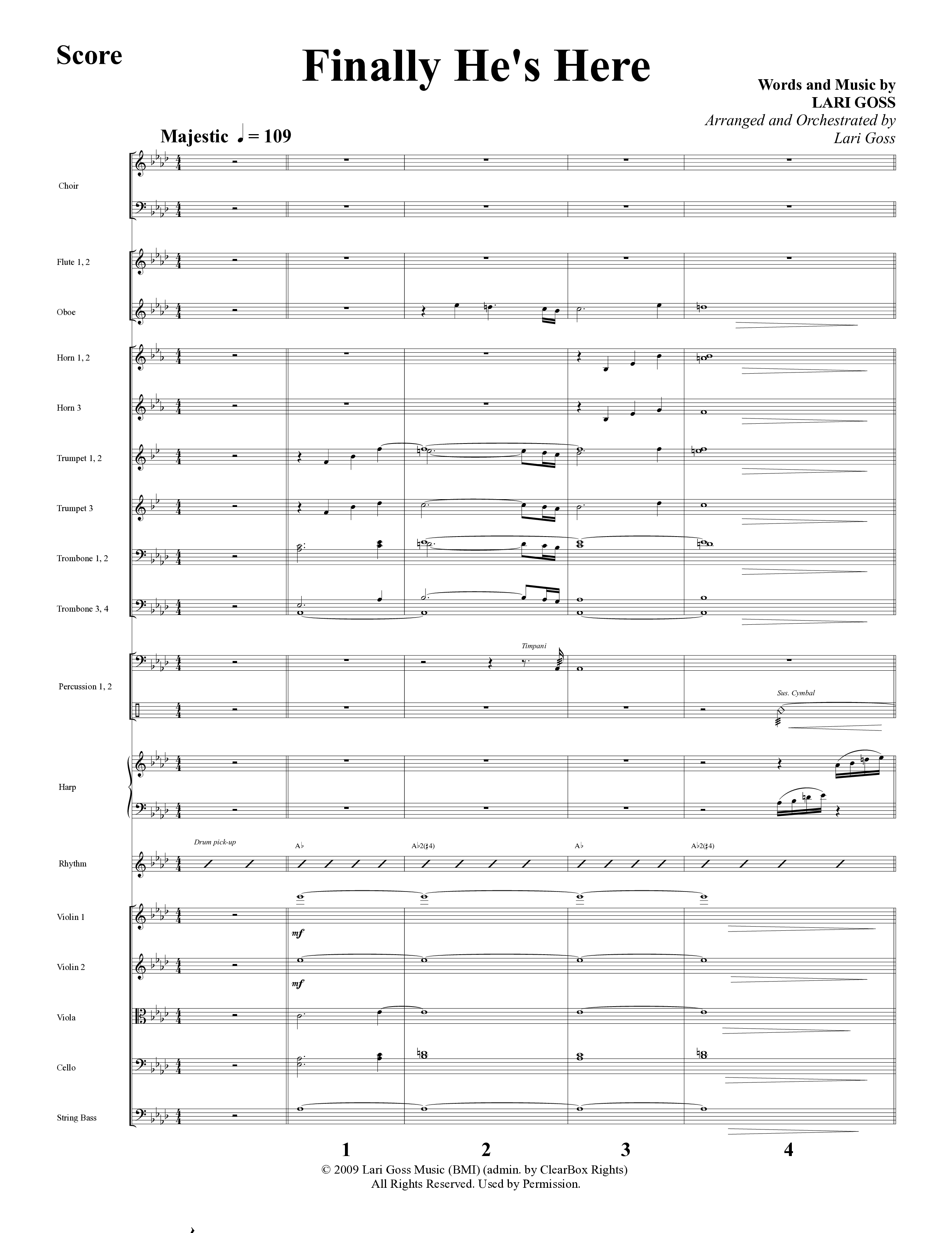 Changed By A Baby Boy (12 Song Choral Collection) Song 5 (Orchestration) (Word Music Choral / Arr. Lari Goss)