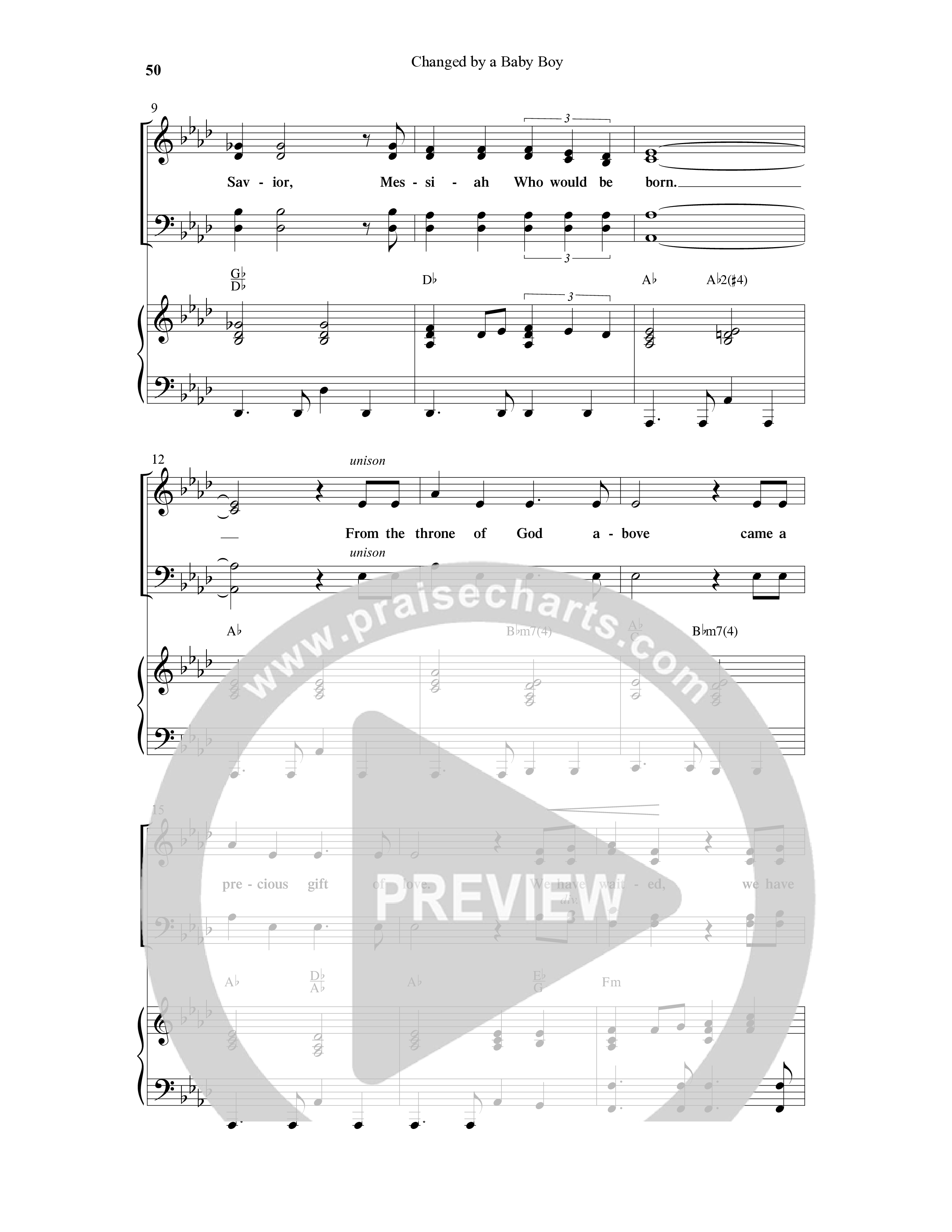 Changed By A Baby Boy (12 Song Choral Collection) Song 5 (Piano SATB) (Word Music Choral / Arr. Lari Goss)
