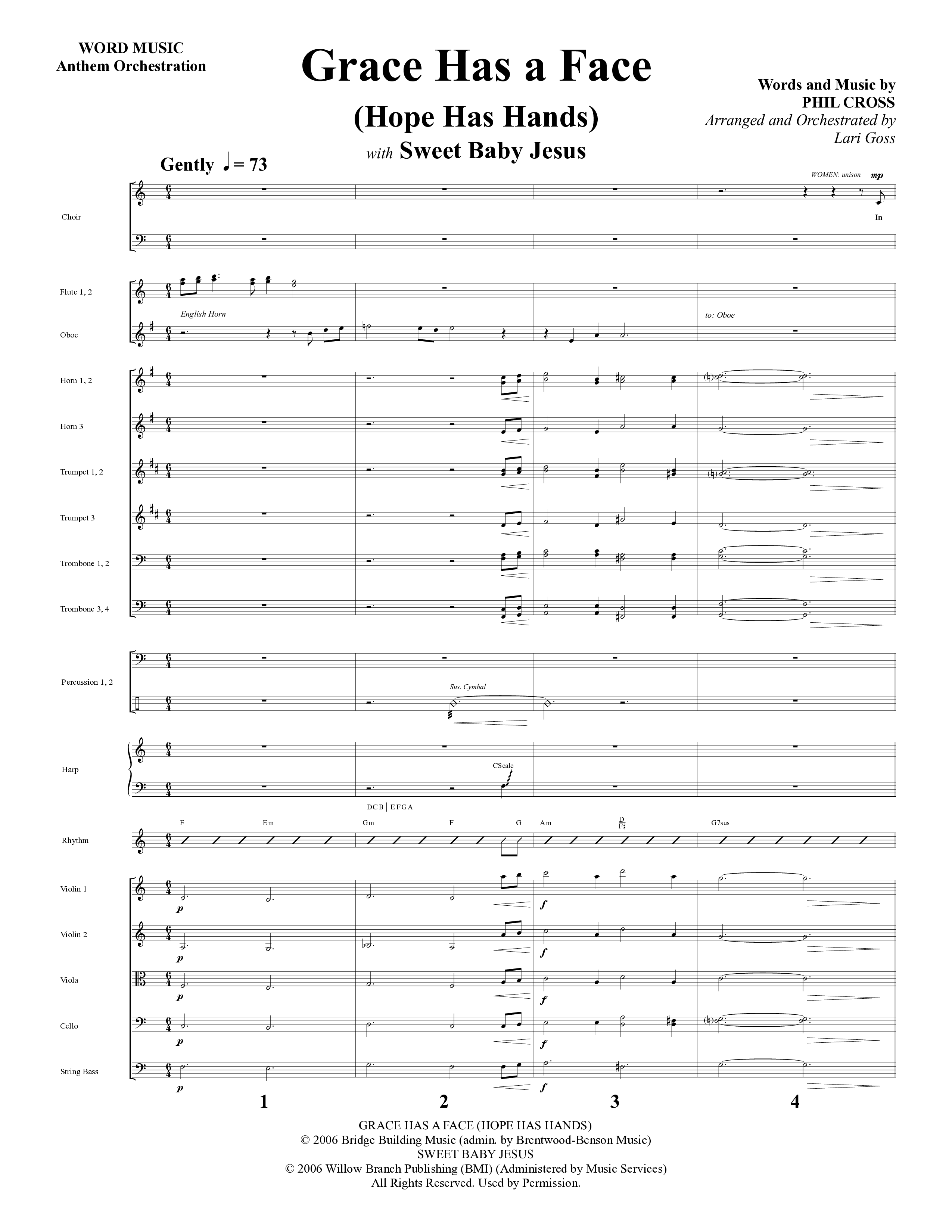 Changed By A Baby Boy (12 Song Choral Collection) Song 6 (Orchestration) (Word Music Choral / Arr. Lari Goss)