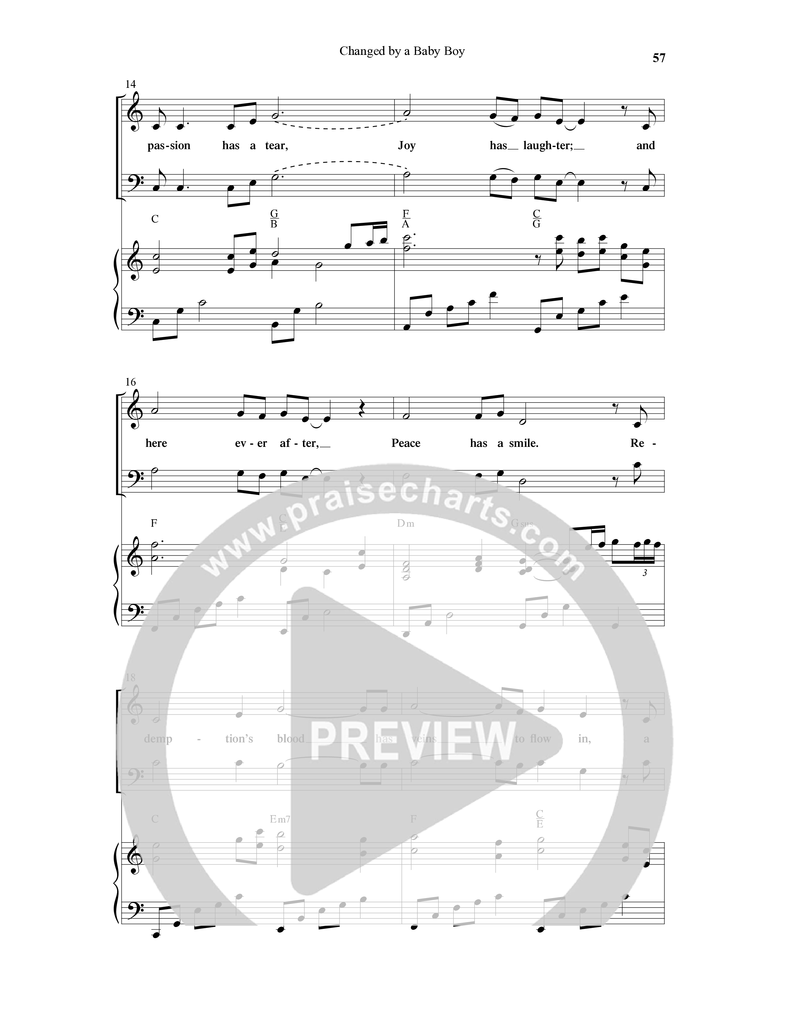 Changed By A Baby Boy (12 Song Choral Collection) Song 6 (Piano SATB) (Word Music Choral / Arr. Lari Goss)