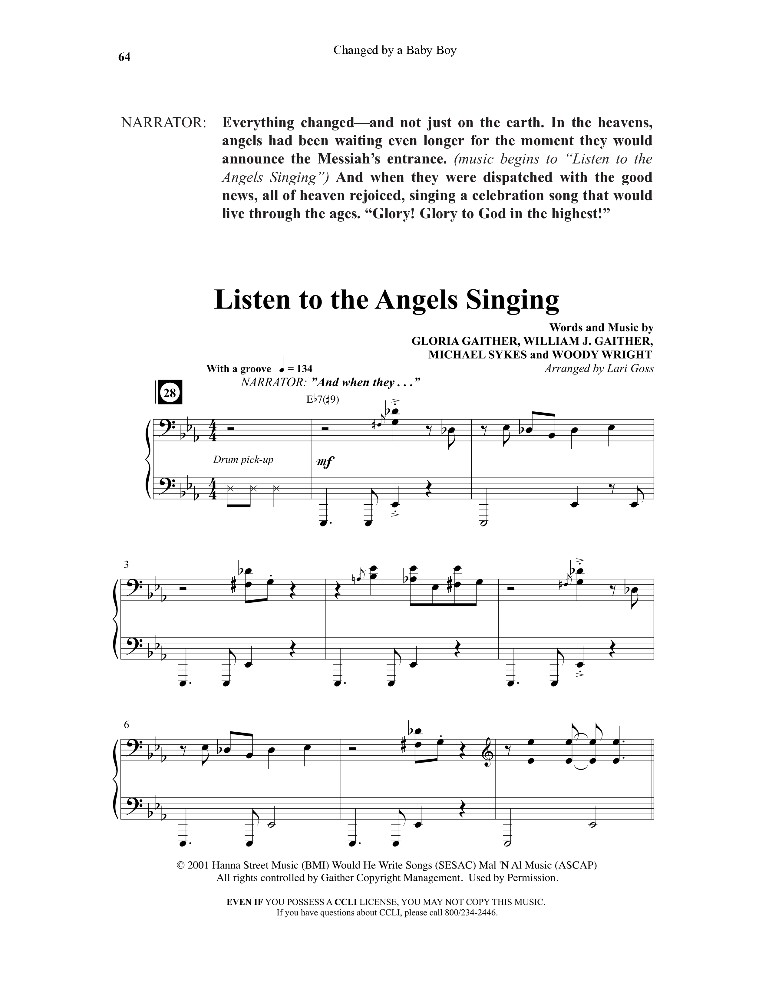 Changed By A Baby Boy (12 Song Choral Collection) Song 7 (Piano SATB) (Word Music Choral / Arr. Lari Goss)