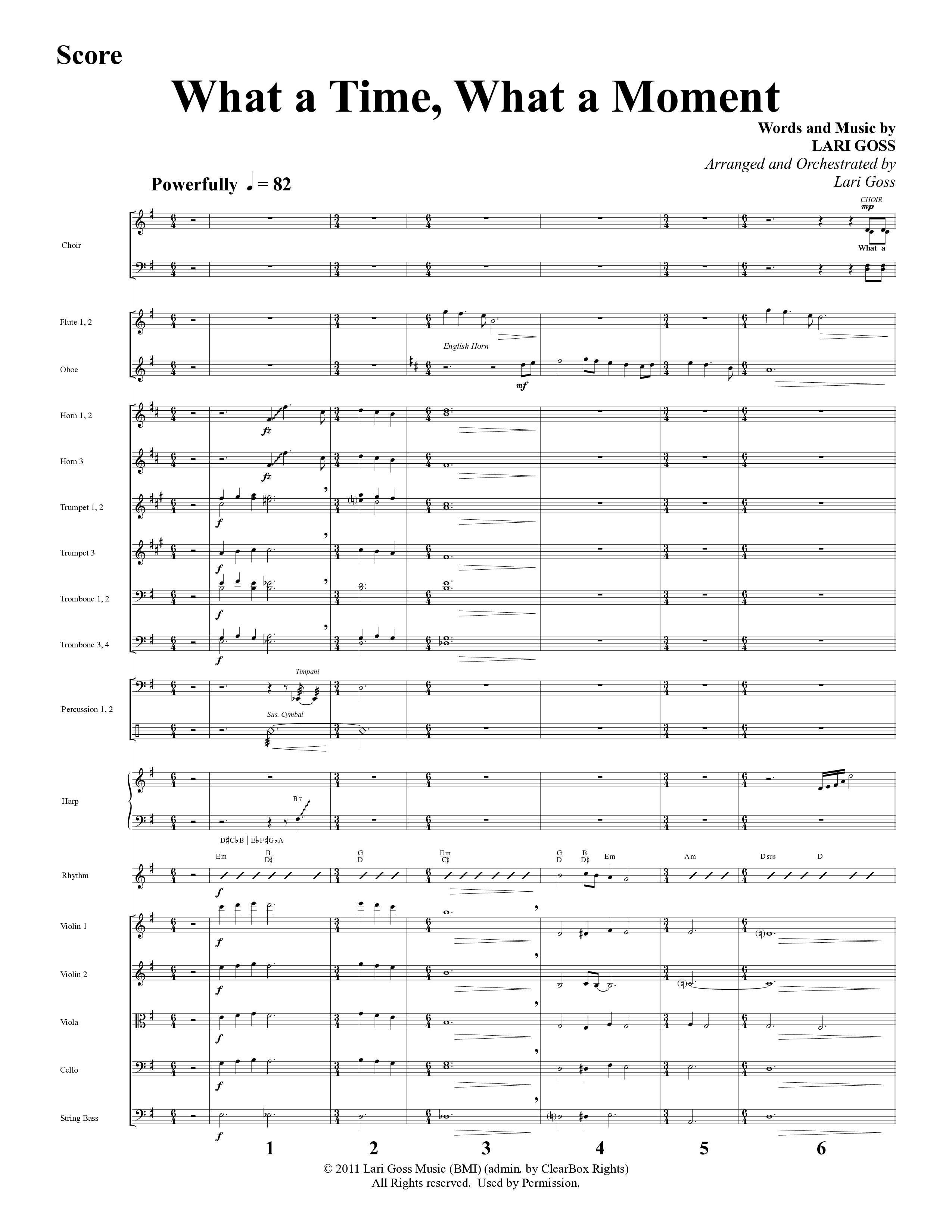 Changed By A Baby Boy (12 Song Choral Collection) Song 8 (Orchestration) (Word Music Choral / Arr. Lari Goss)