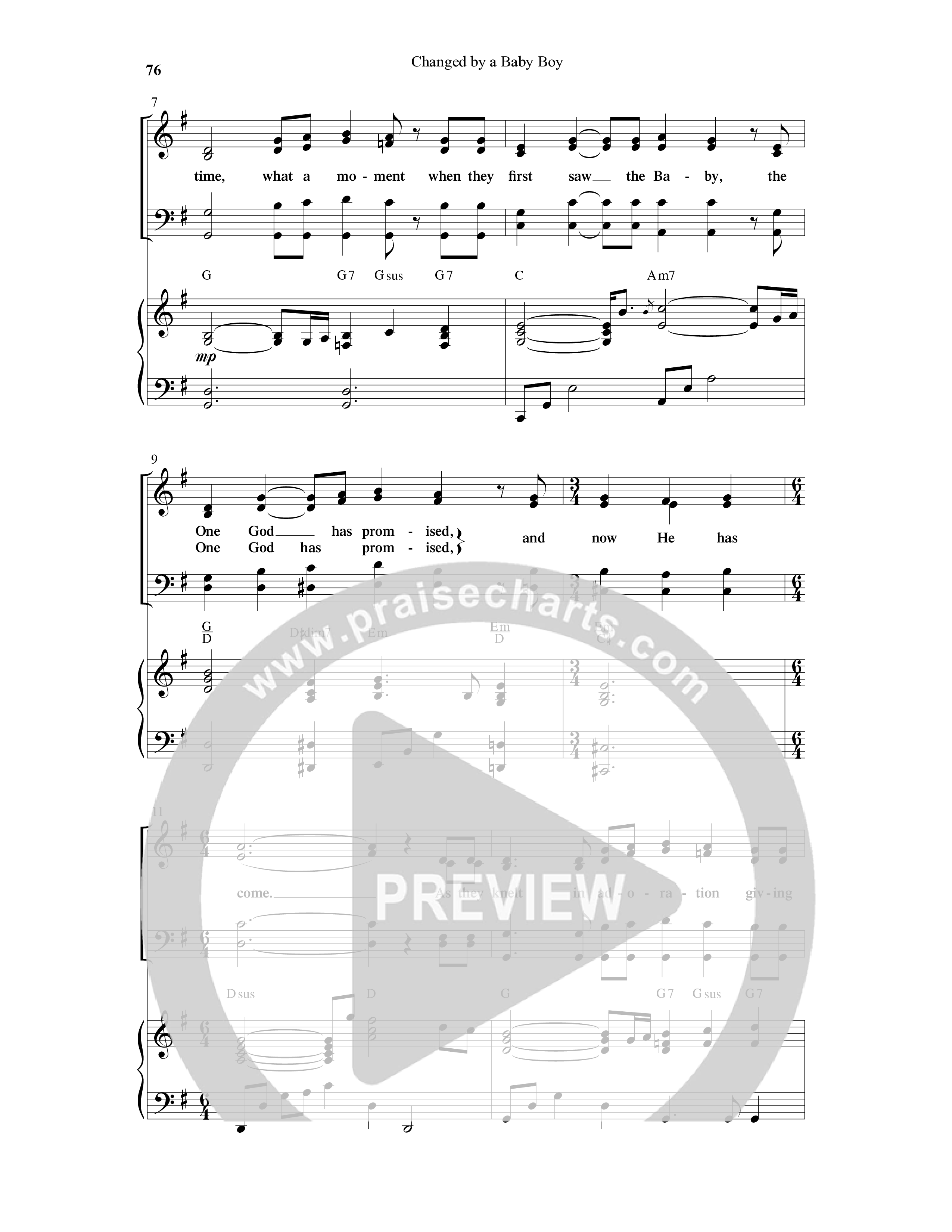 Changed By A Baby Boy (12 Song Choral Collection) Song 8 (Piano SATB) (Word Music Choral / Arr. Lari Goss)