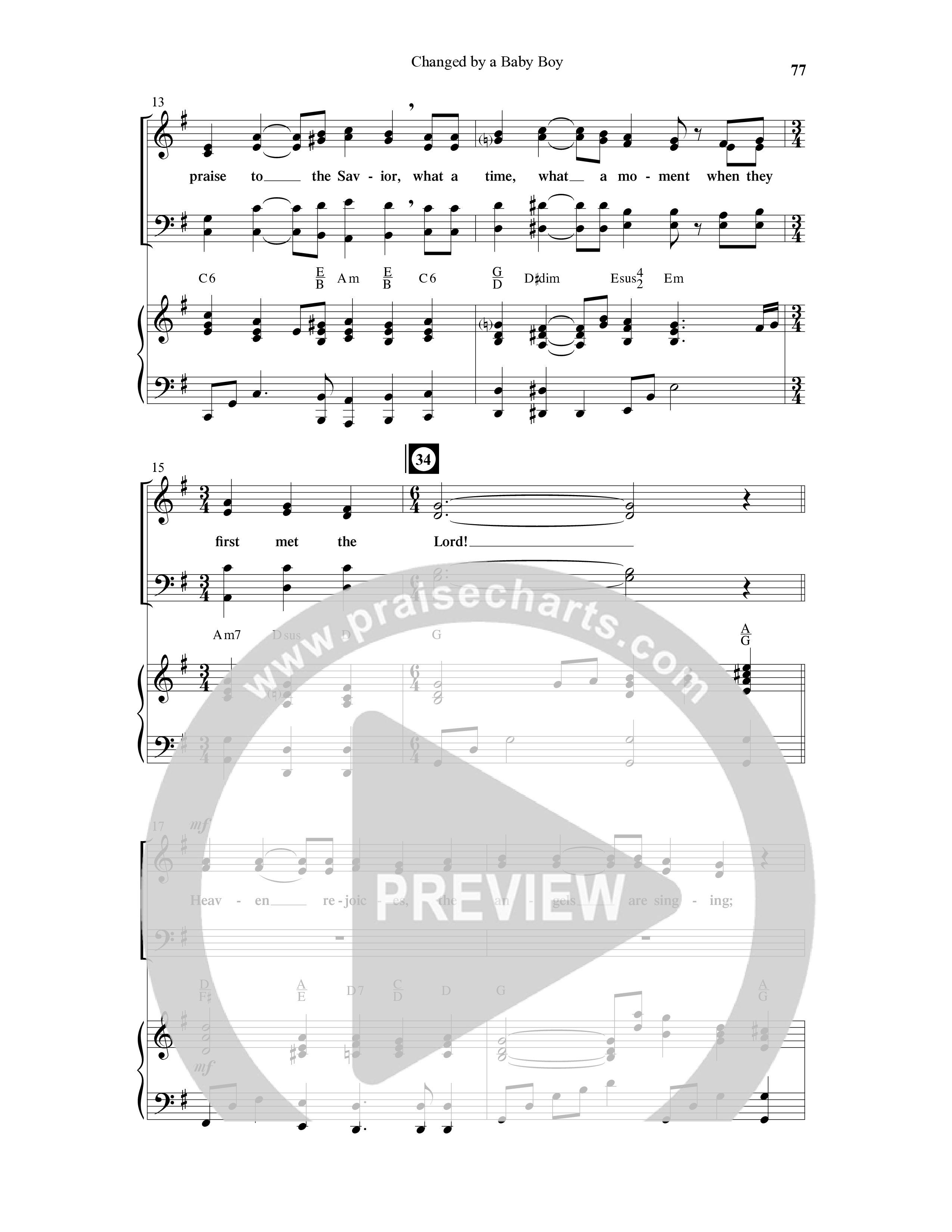 Changed By A Baby Boy (12 Song Choral Collection) Song 8 (Piano SATB) (Word Music Choral / Arr. Lari Goss)