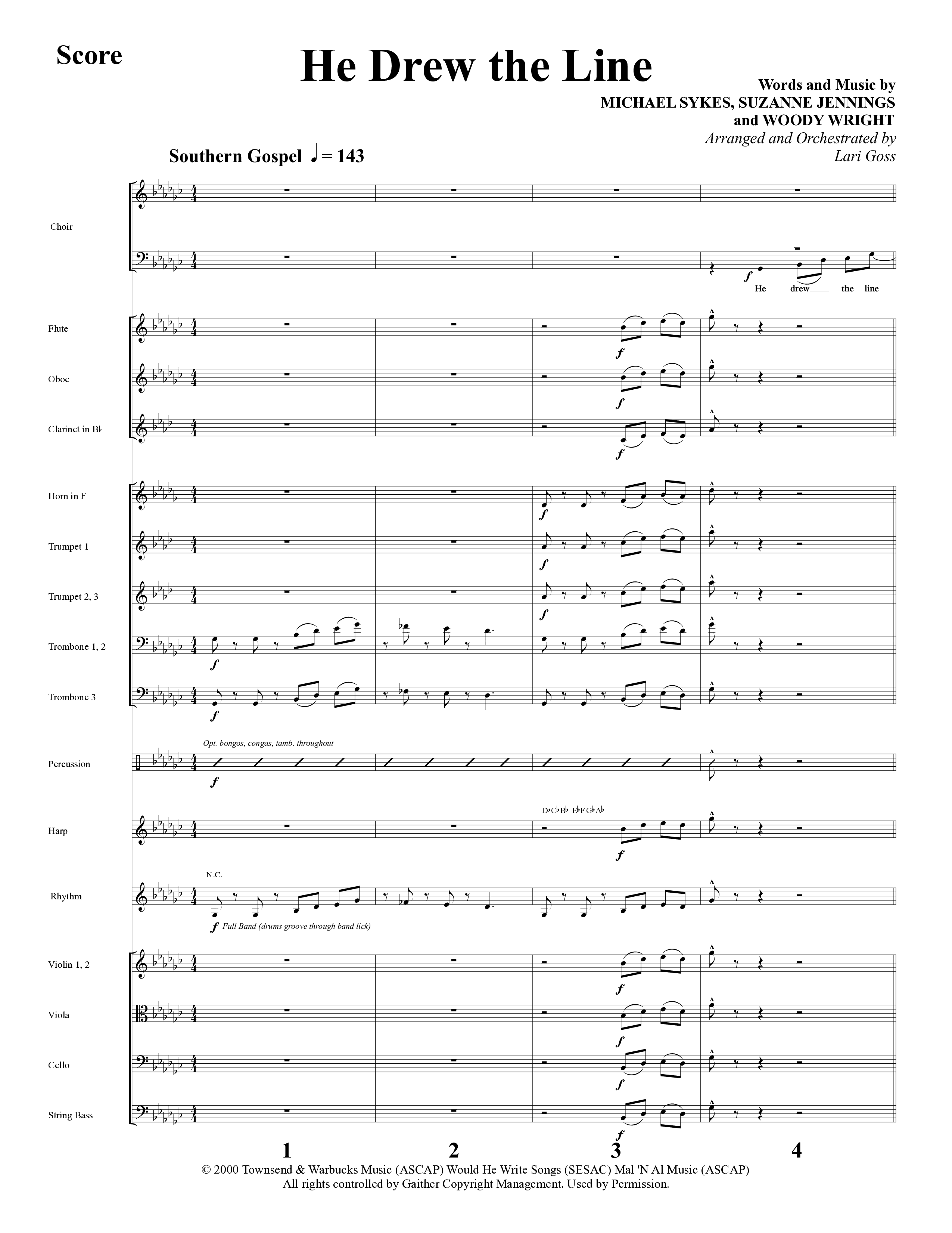 Changed By A Baby Boy (12 Song Choral Collection) Song 9 (Orchestration) (Word Music Choral / Arr. Lari Goss)