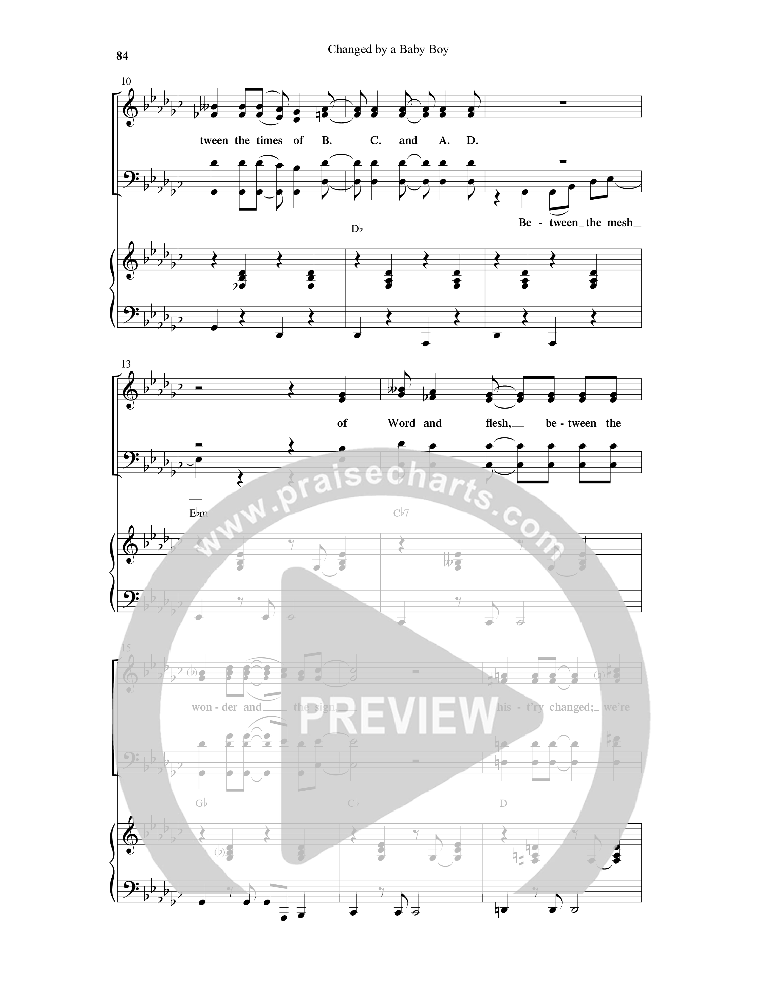 Changed By A Baby Boy (12 Song Choral Collection) Song 9 (Piano SATB) (Word Music Choral / Arr. Lari Goss)