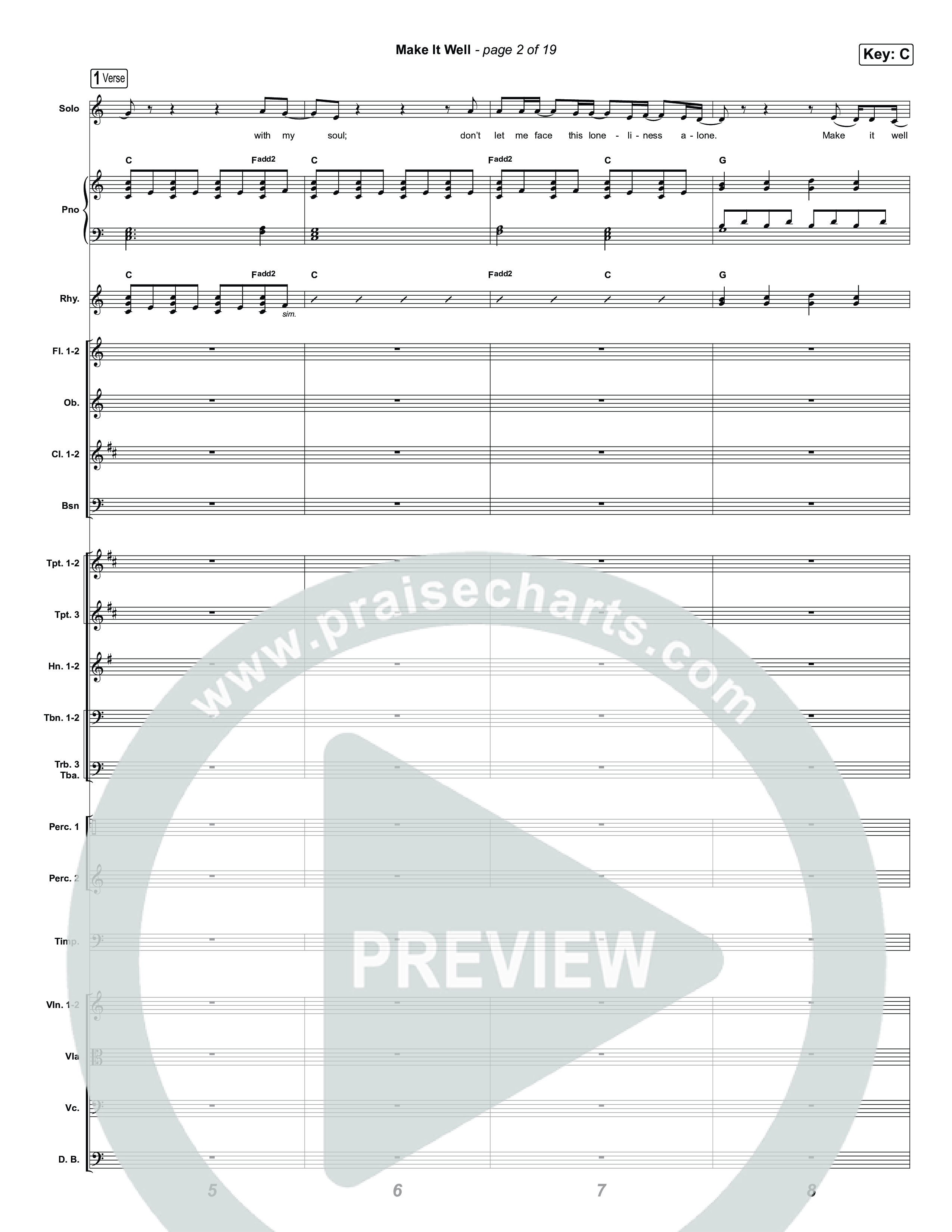 Make It Well (Choral Anthem SATB) Conductor's Score (MercyMe / Arr. Luke Gambill)