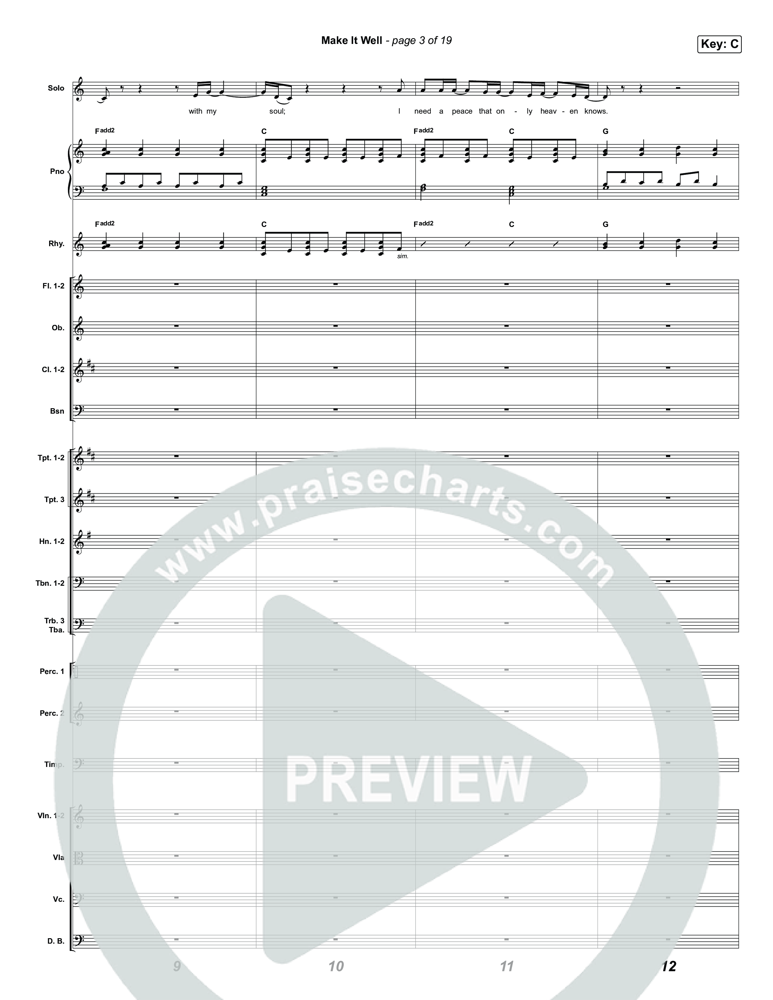 Make It Well (Choral Anthem SATB) Conductor's Score (MercyMe / Arr. Luke Gambill)