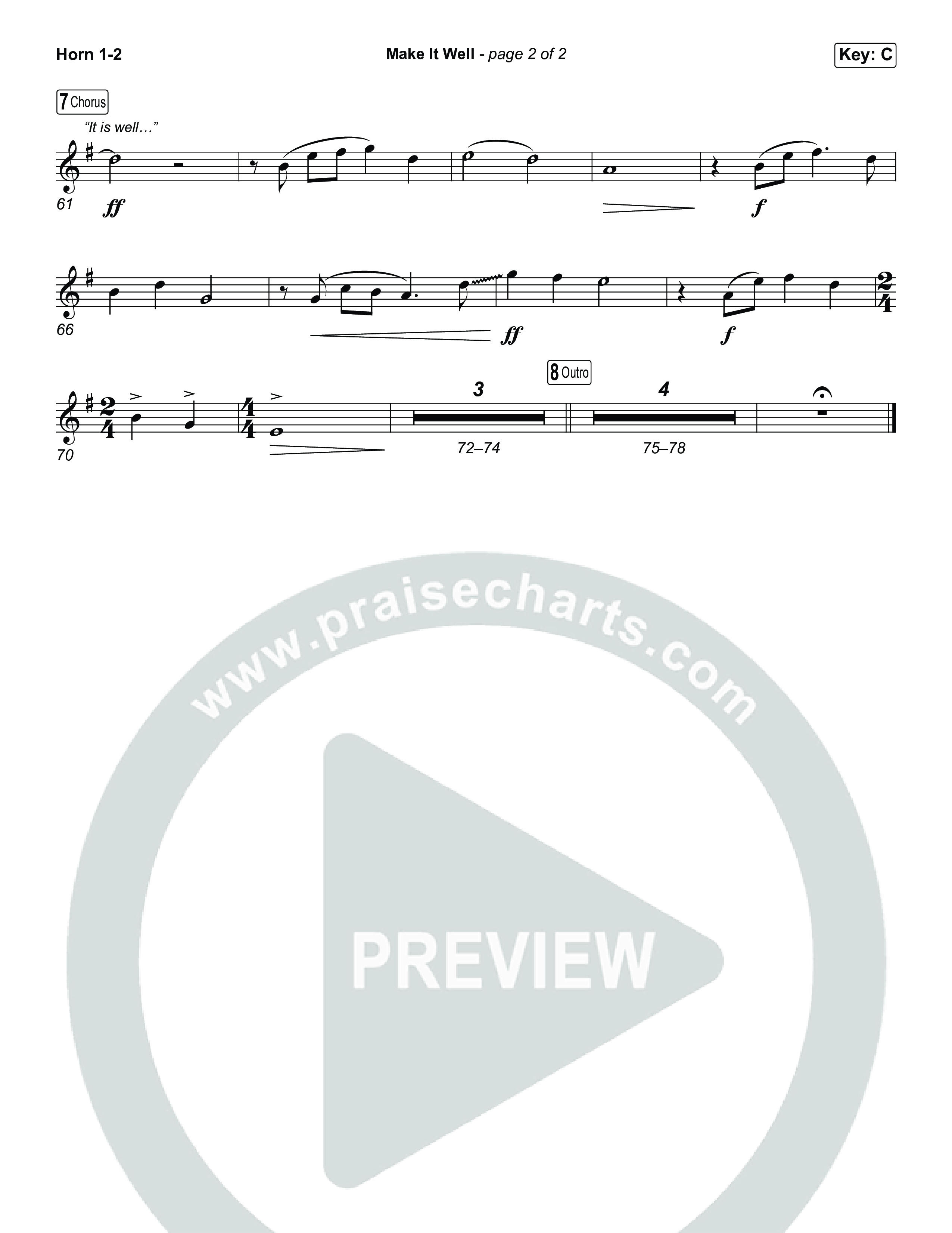 Make It Well (Choral Anthem SATB) Brass Pack (MercyMe / Arr. Luke Gambill)