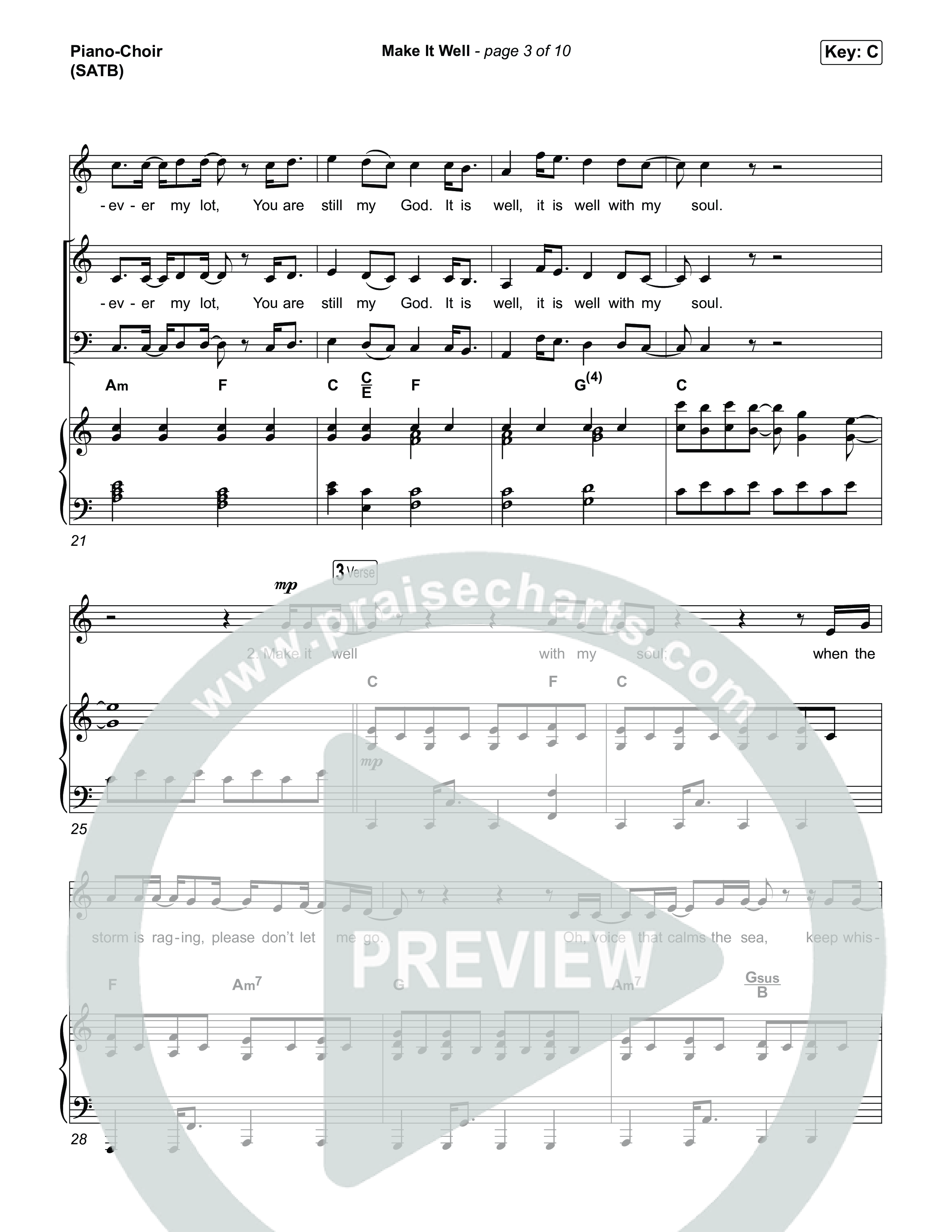 Make It Well (Choral Anthem SATB) Piano/Vocal (SATB) (MercyMe / Arr. Luke Gambill)