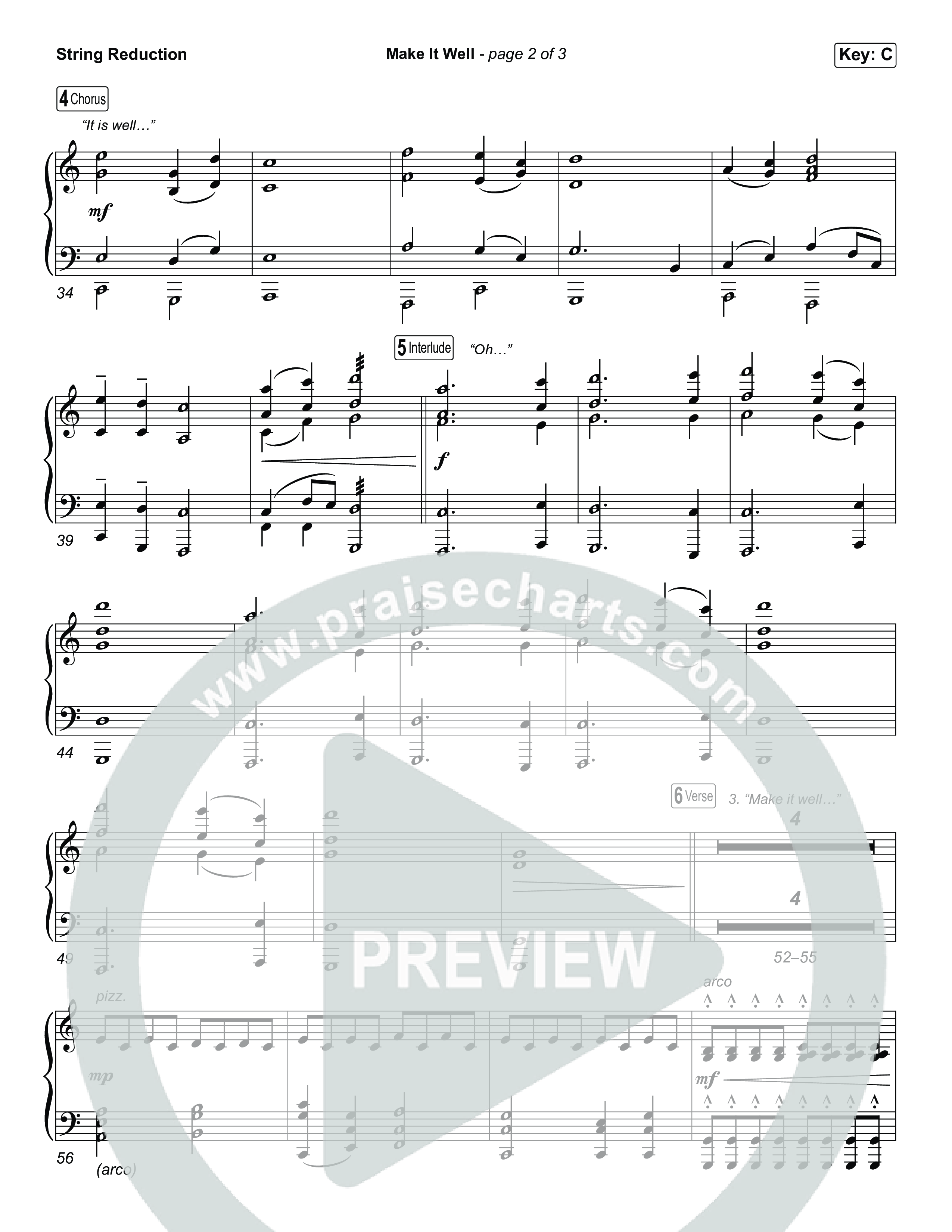 Make It Well (Choral Anthem SATB) String Reduction (MercyMe / Arr. Luke Gambill)