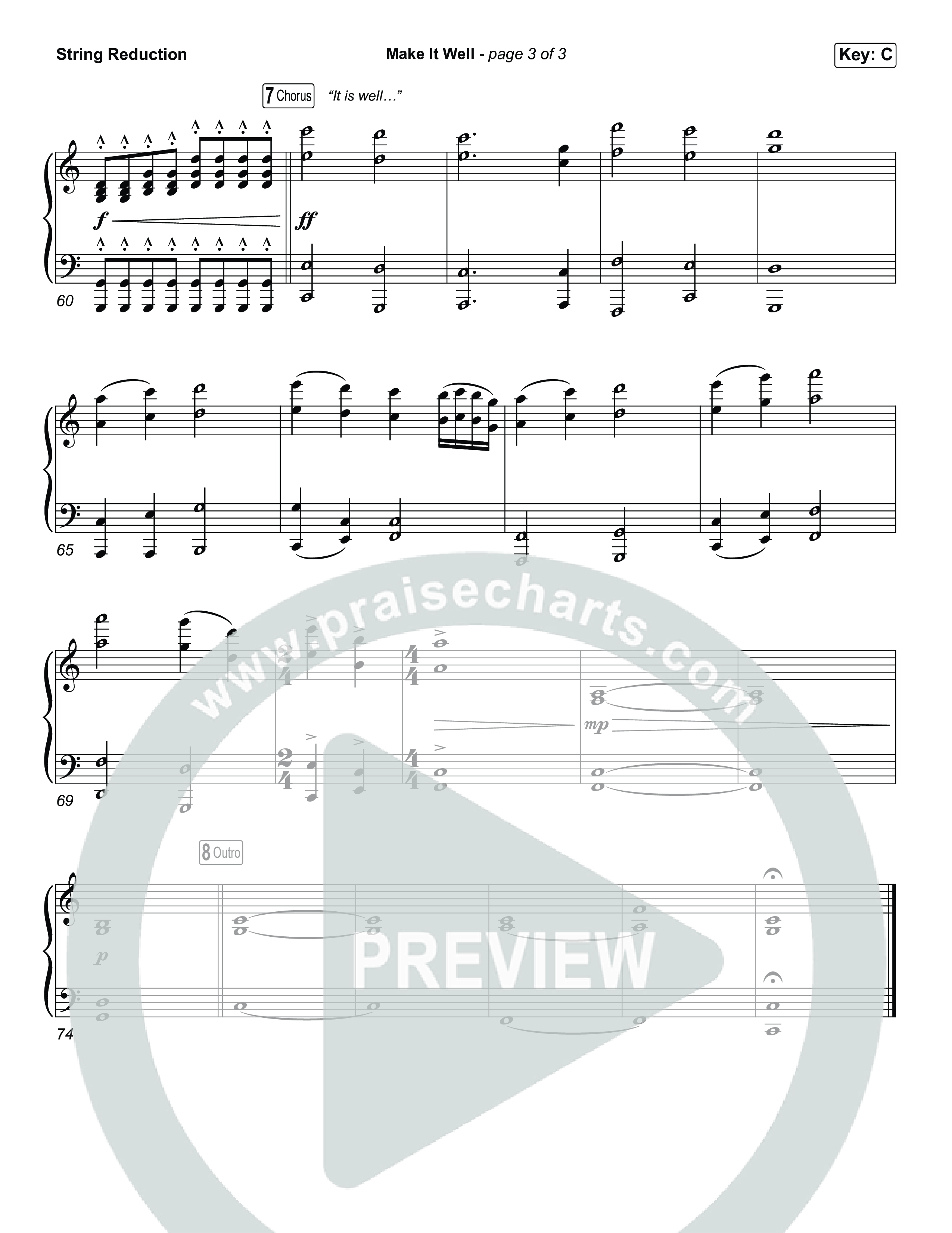 Make It Well (Choral Anthem SATB) String Reduction (MercyMe / Arr. Luke Gambill)