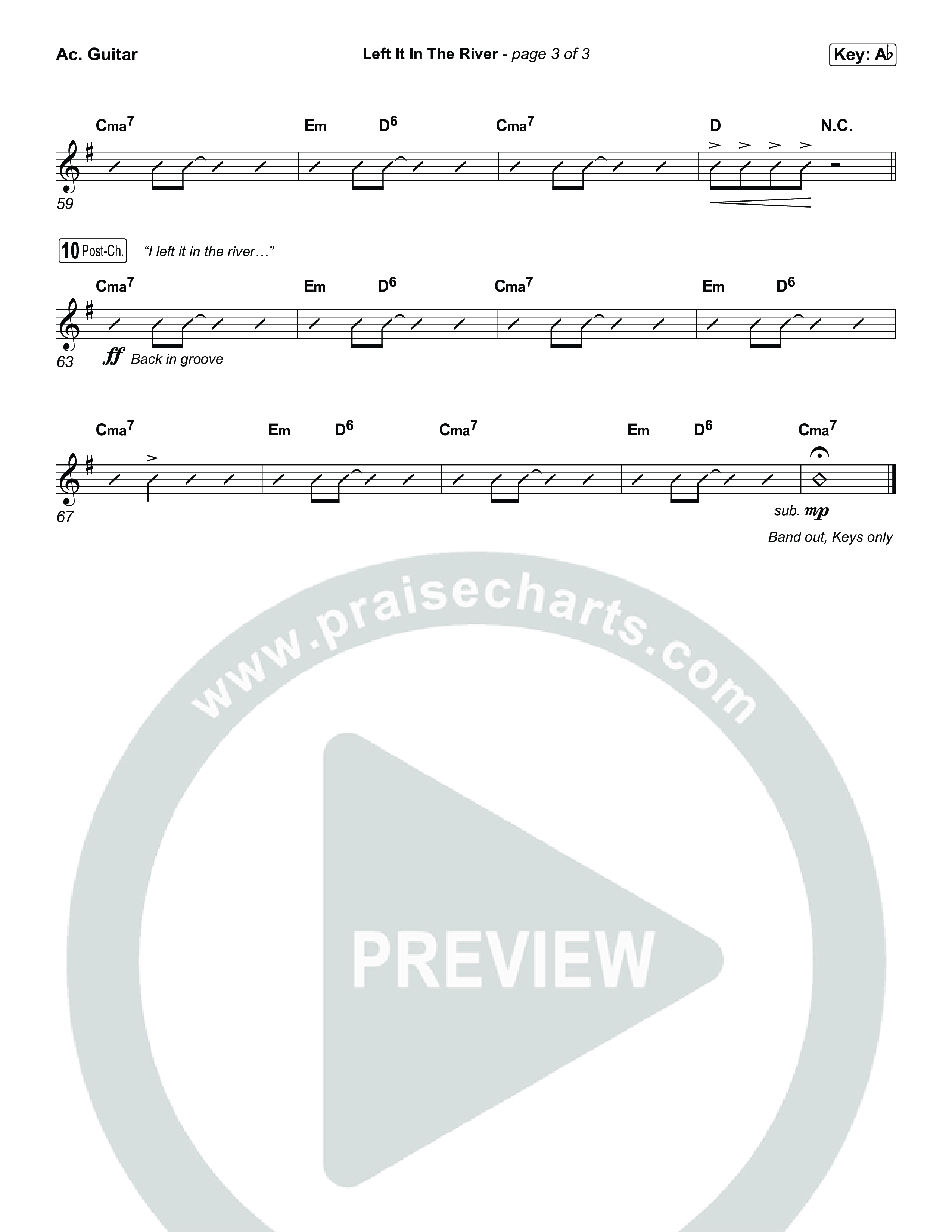Left It In The River (Choral Anthem SATB) Acoustic Guitar (Jamie MacDonald / Arr. Luke Gambill)