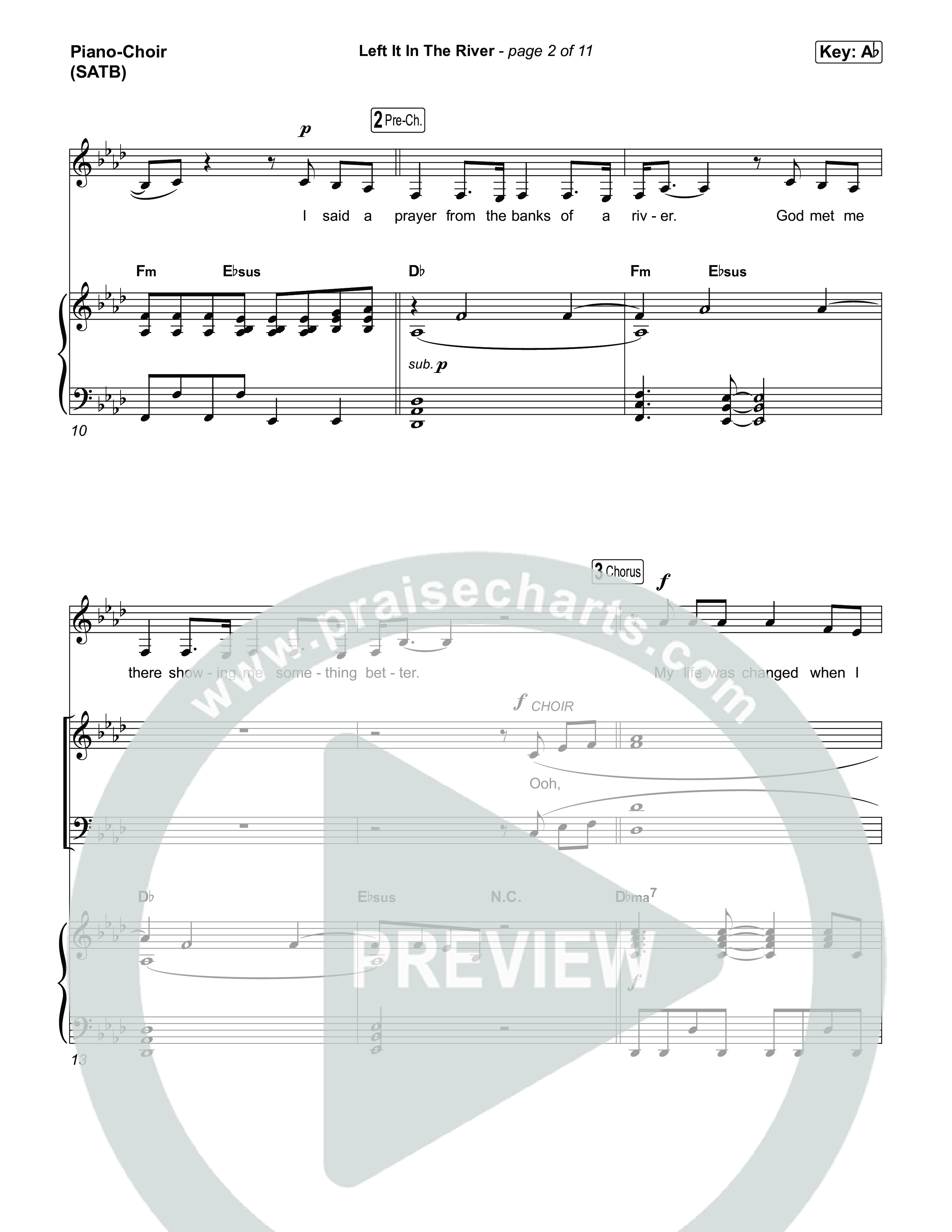 Left It In The River (Choral Anthem SATB) Piano/Vocal (SATB) (Jamie MacDonald / Arr. Luke Gambill)