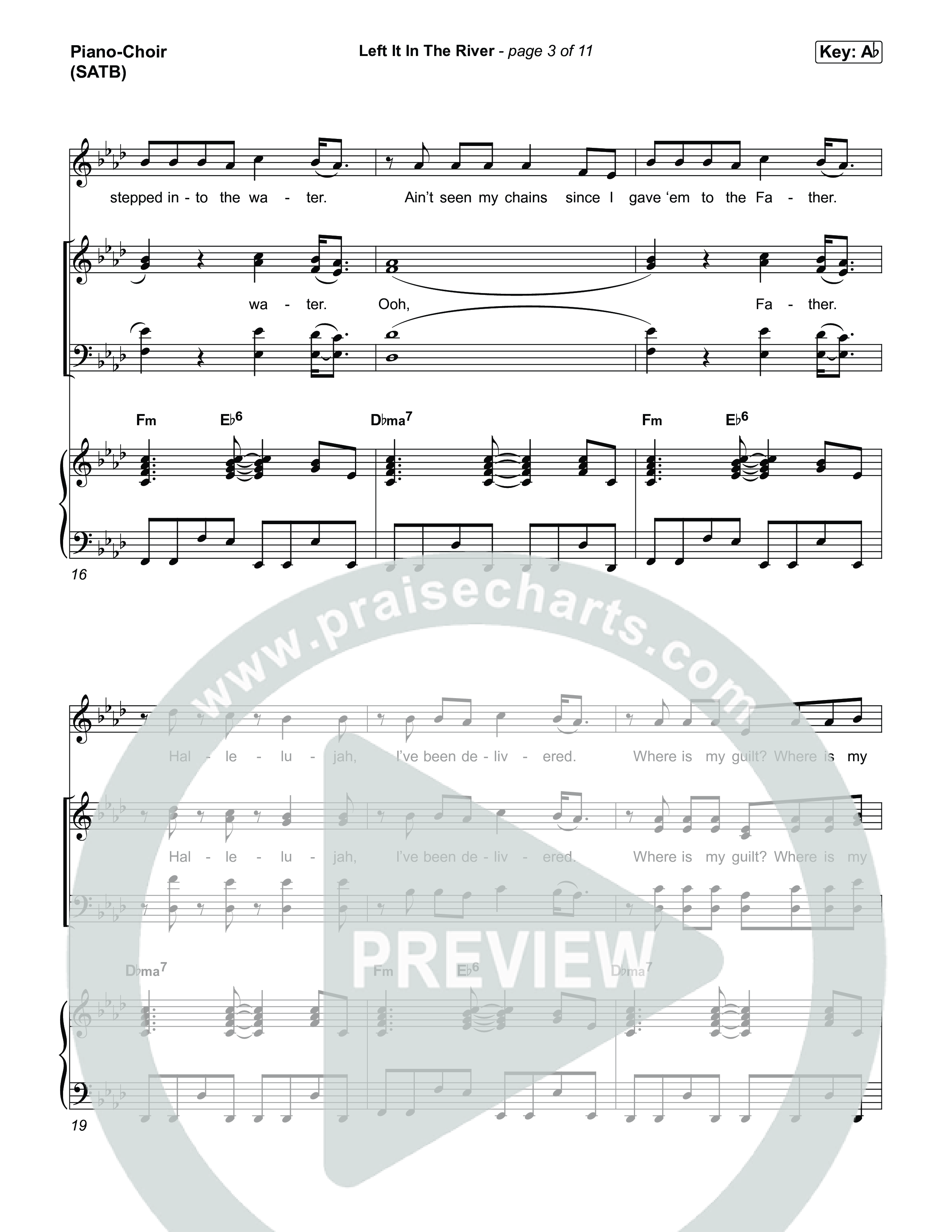 Left It In The River (Choral Anthem SATB) Piano/Vocal (SATB) (Jamie MacDonald / Arr. Luke Gambill)